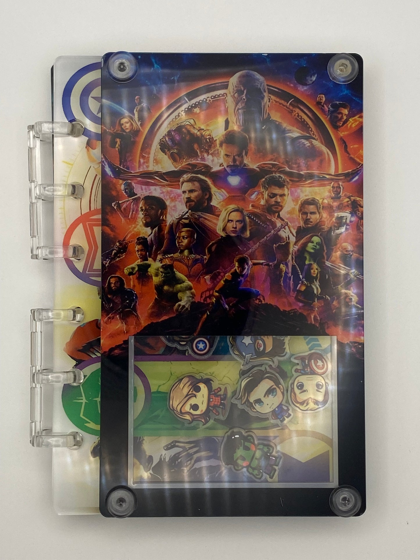 Acrylic Shaker Character Notebook W/Option For Matching Pen