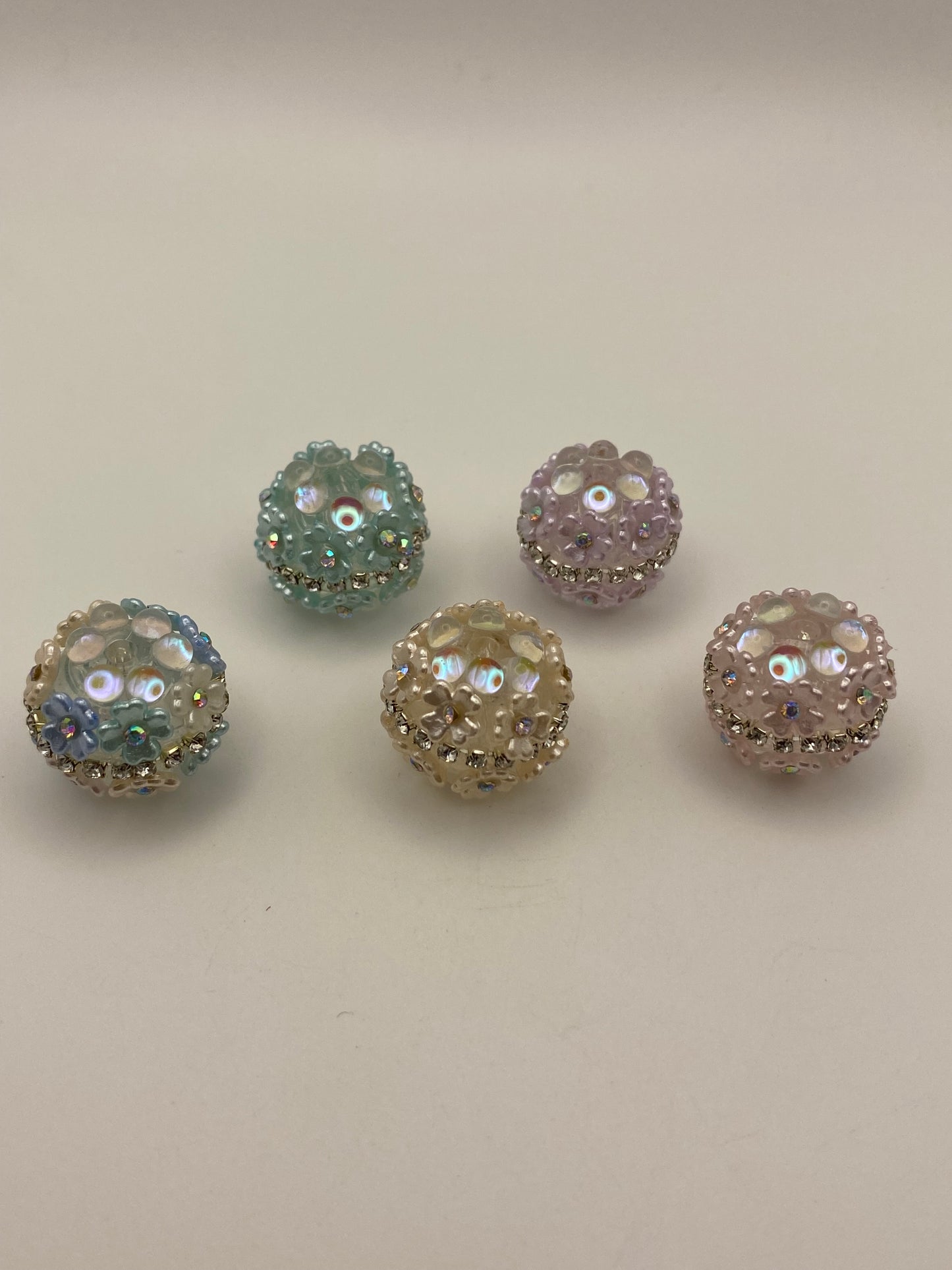 Fancy Rhinestone Beads W/Accents in Mixed Colors & Styles (1Pc)
