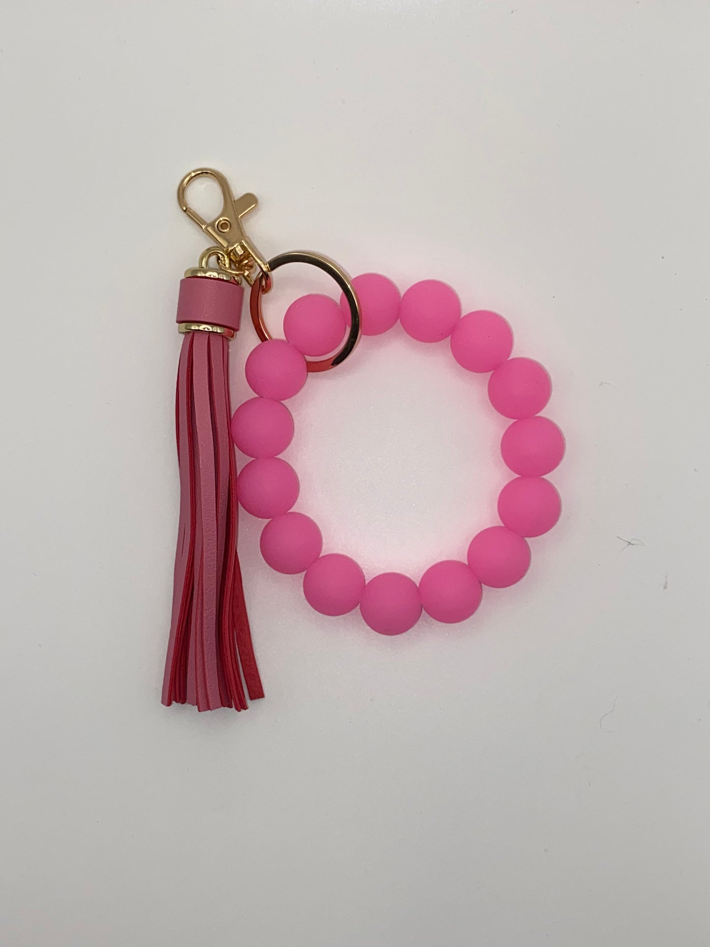 Pre-made Silicone Wristlet W/Tassel