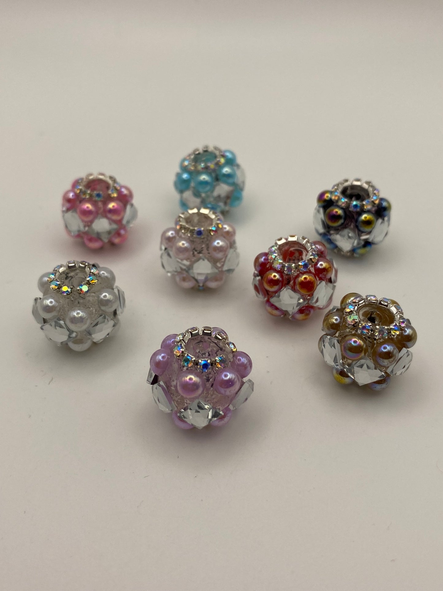 Fancy Rhinestone Beads W/Accents in Mixed Colors & Styles (1Pc)