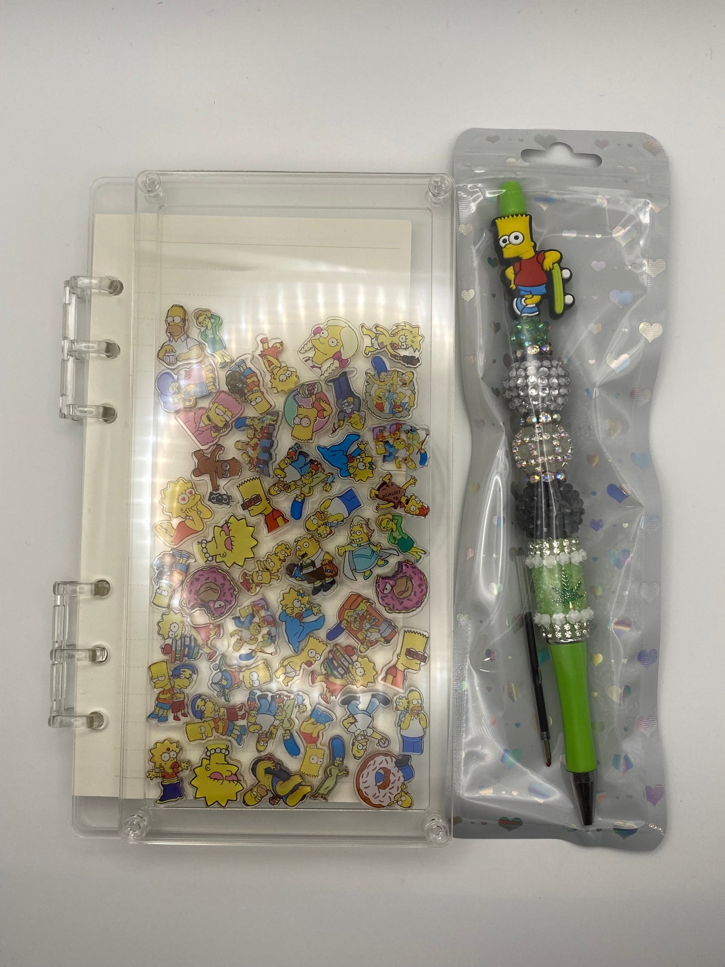 Acrylic Shaker Notebook Sets W/ Matching Pen