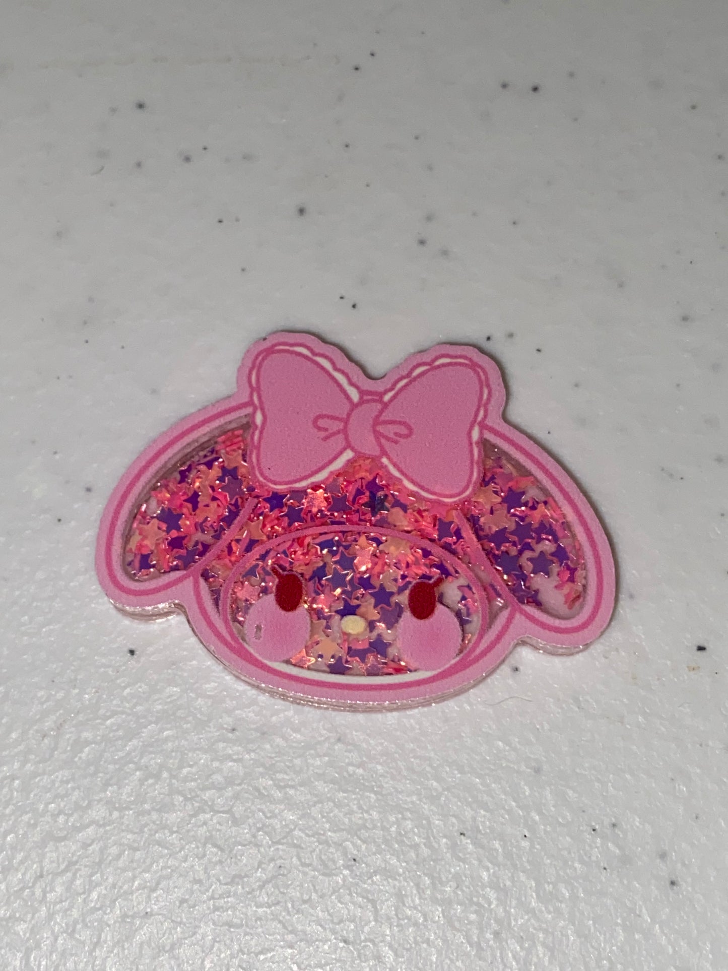 Two Sided Shaker Acrylic Charms- 1Pc