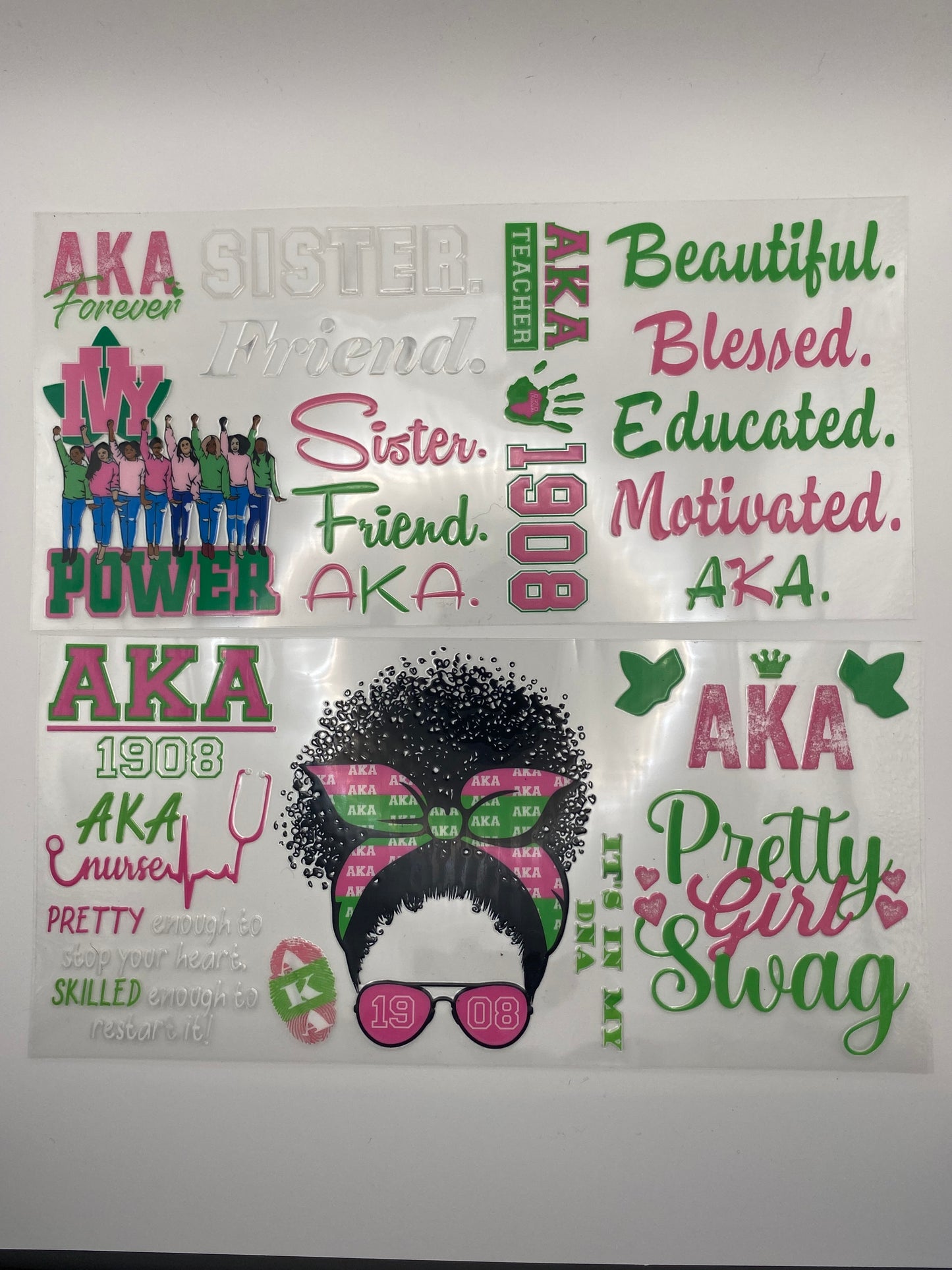 Sorority Sisters Unite- Pen & 16oz Cup Wraps UV DTF