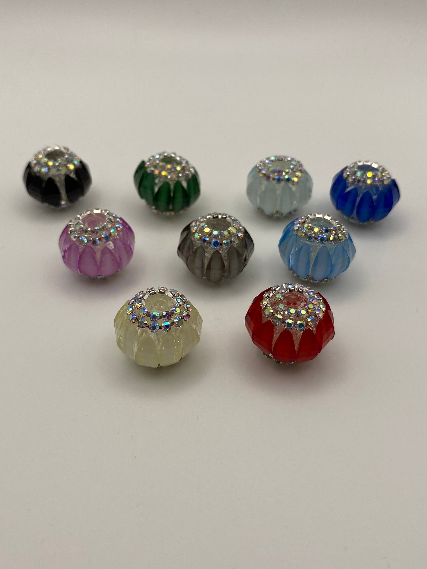 Fancy Rhinestone Beads W/Accents in Mixed Colors & Styles (1Pc)