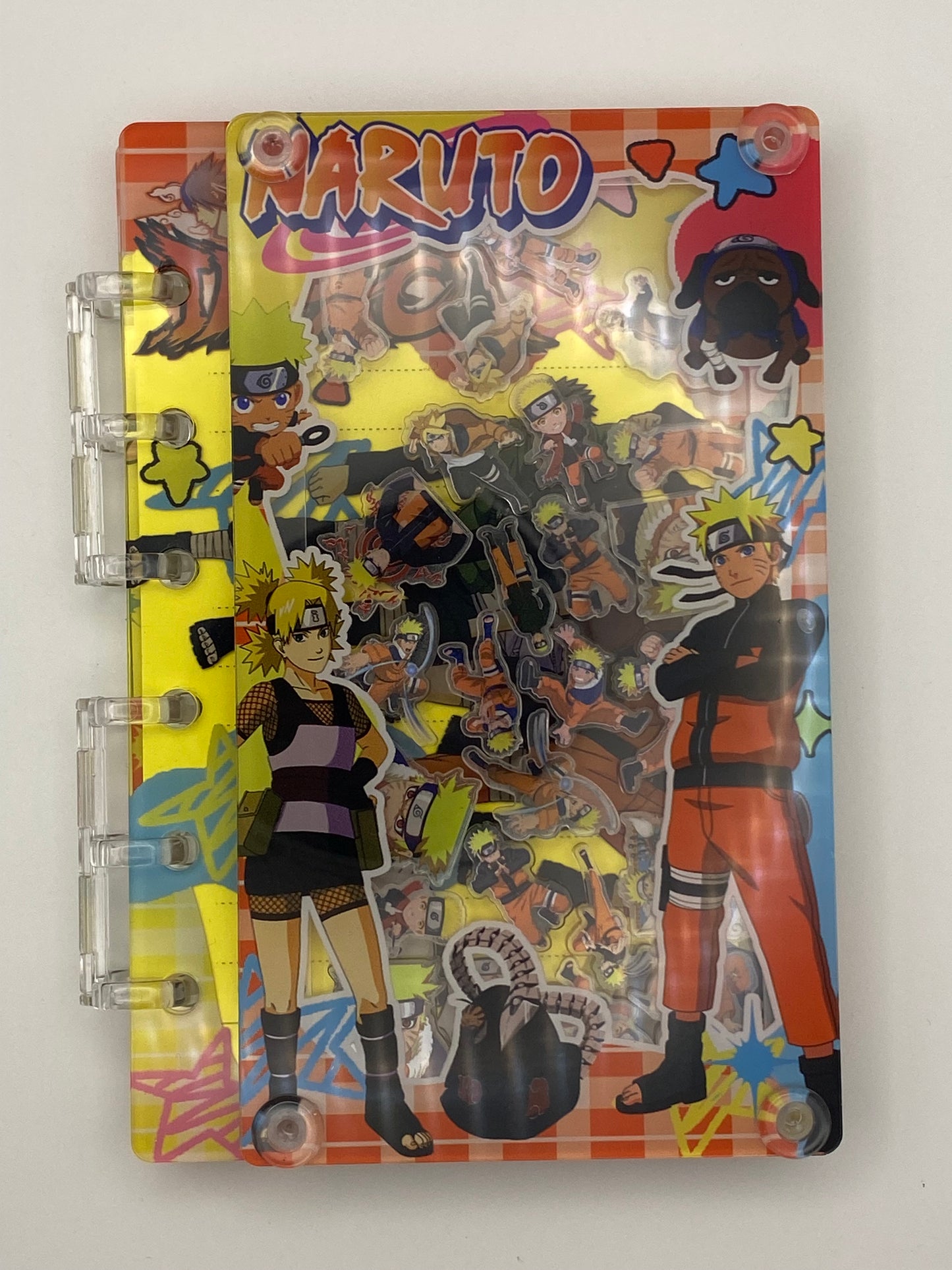 Acrylic Shaker Character Notebook W/Option For Matching Pen