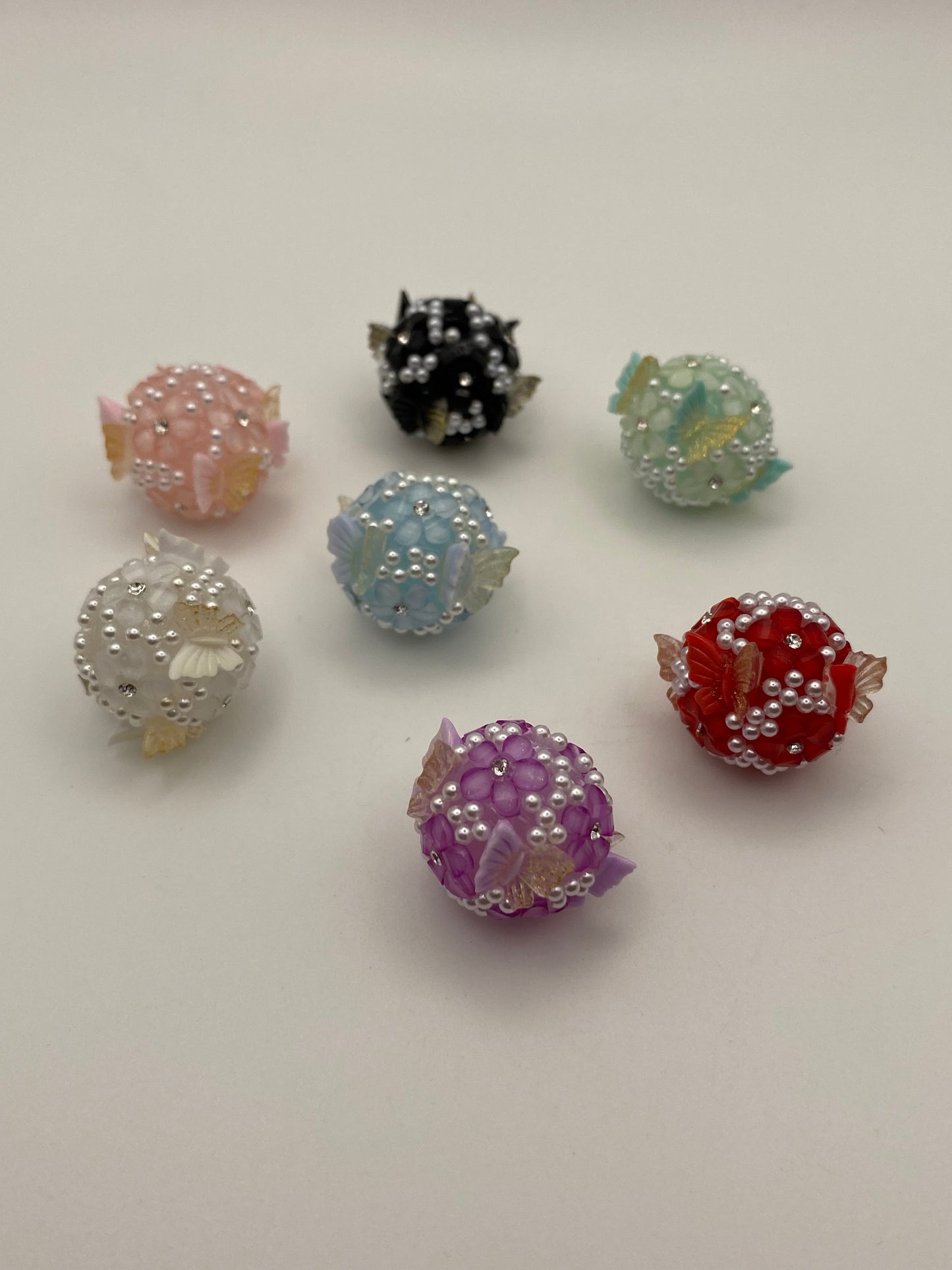 Fancy Rhinestone Beads W/Accents in Mixed Colors & Styles (1Pc)