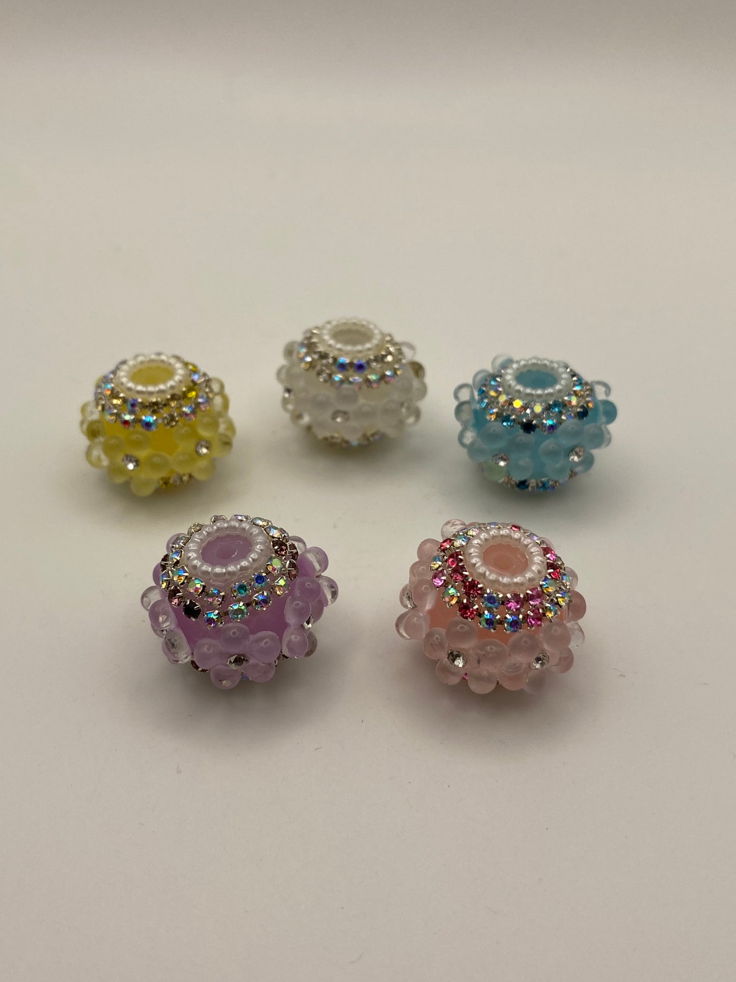 Fancy Rhinestone Beads W/Accents in Mixed Colors & Styles (1Pc)