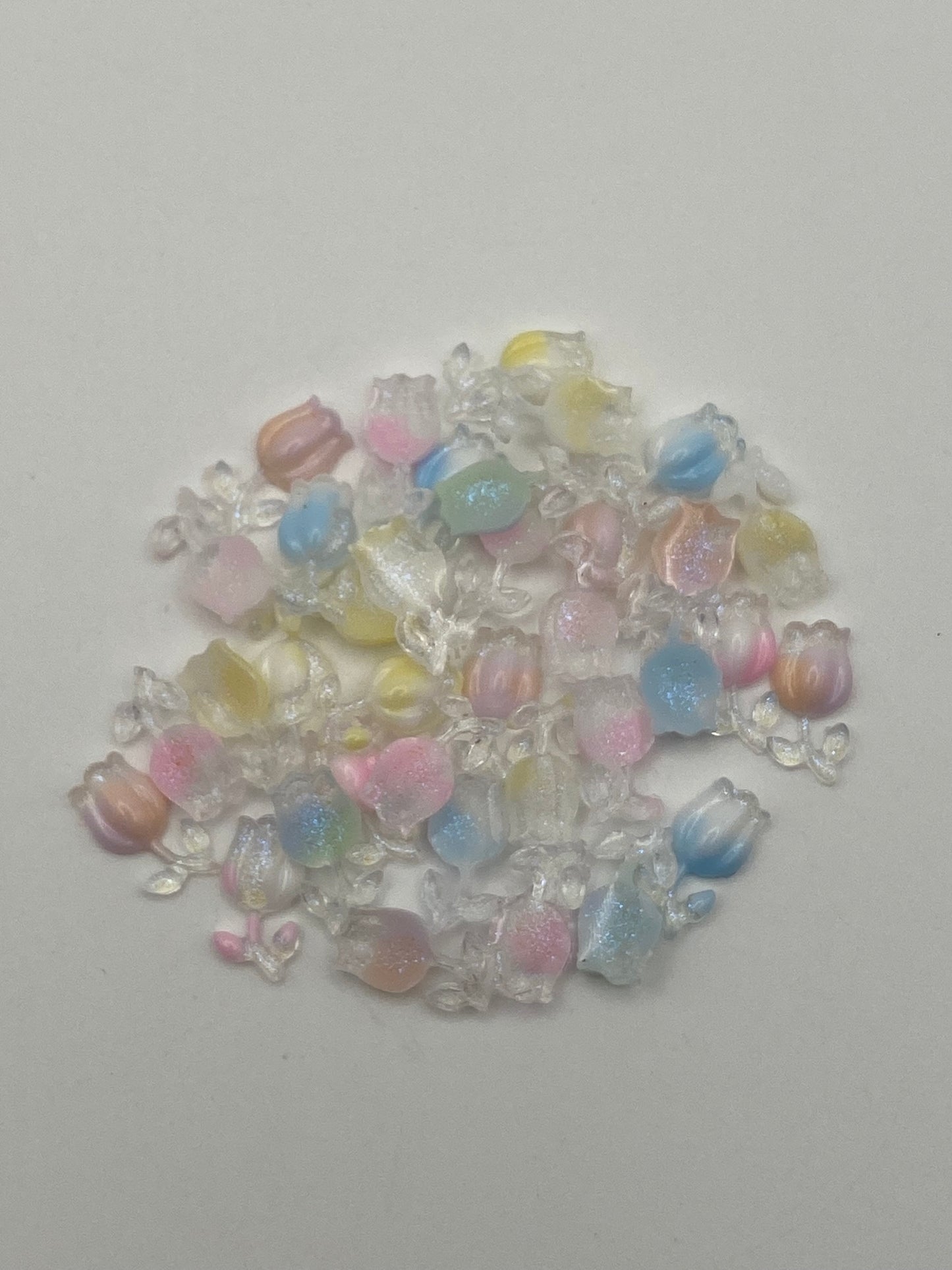 Acrylic Flower Nail Charms- In Various Styles