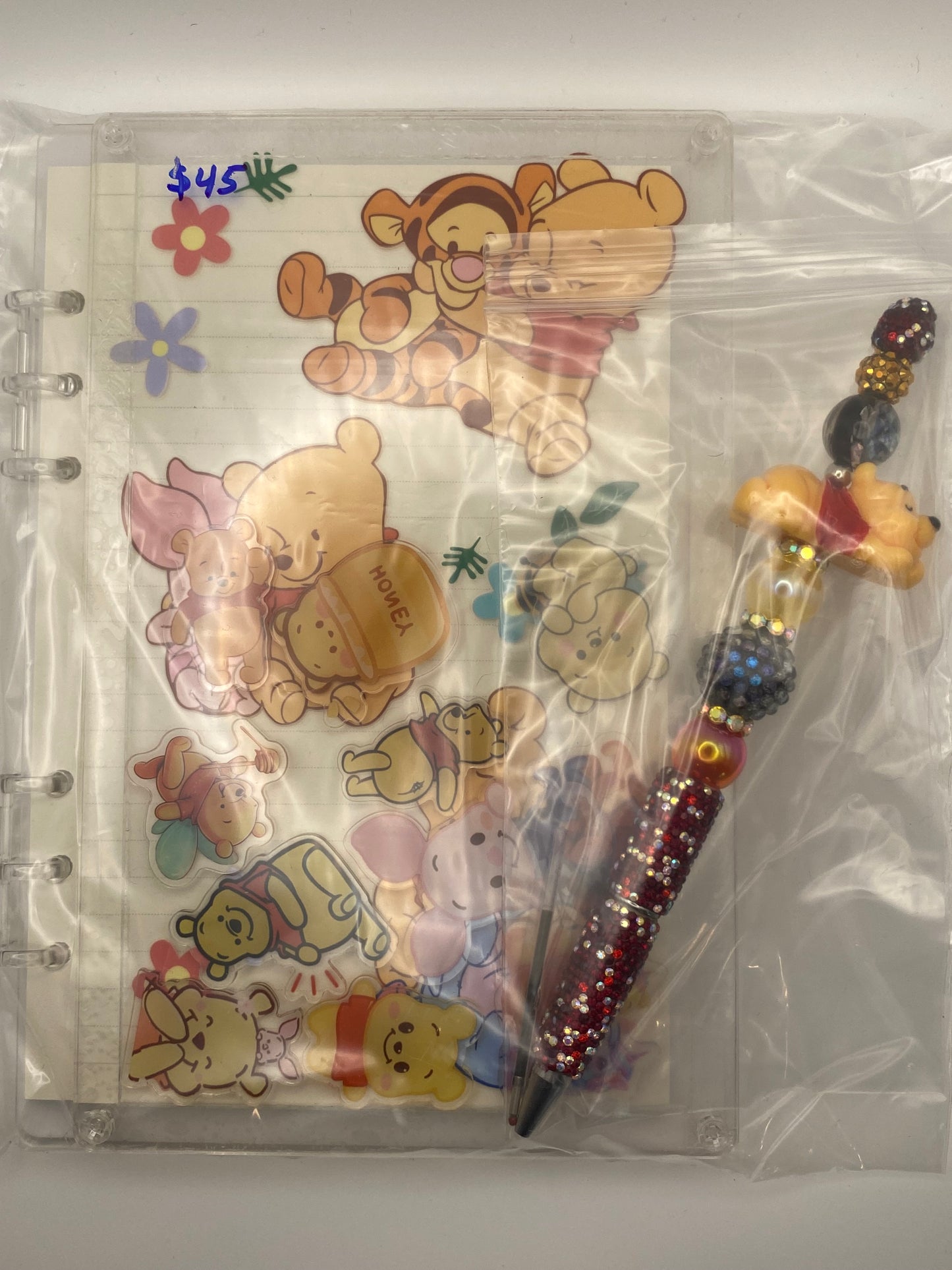 Acrylic Shaker Notebook Sets W/ Matching Pen