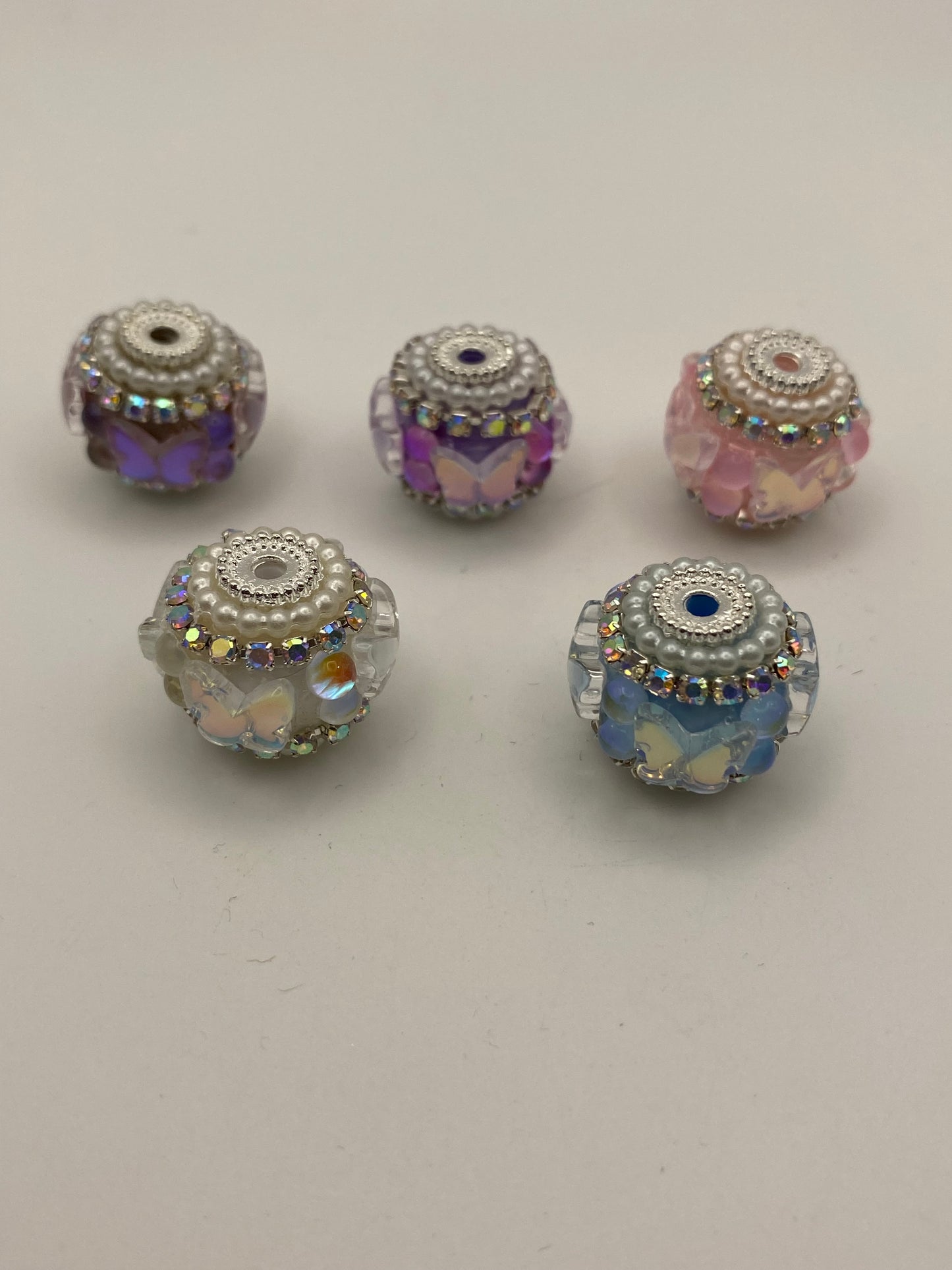 Fancy Rhinestone Beads W/Accents in Mixed Colors & Styles (1Pc)