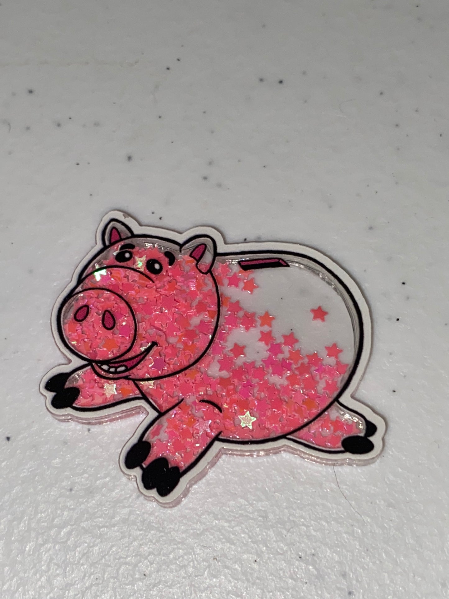 Two Sided Shaker Acrylic Charms- 1Pc