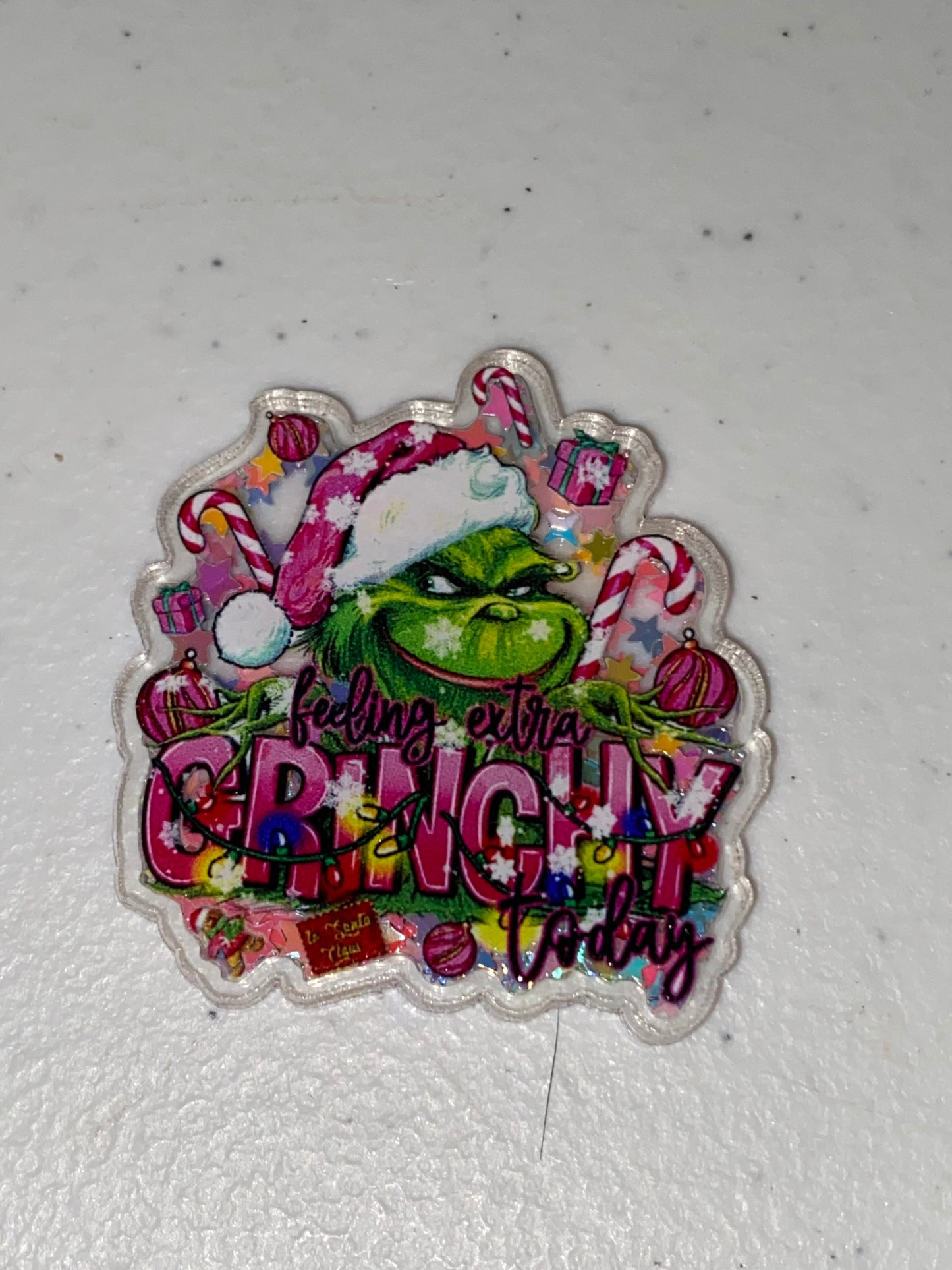 Two Sided Shaker Acrylic Charms- 1Pc