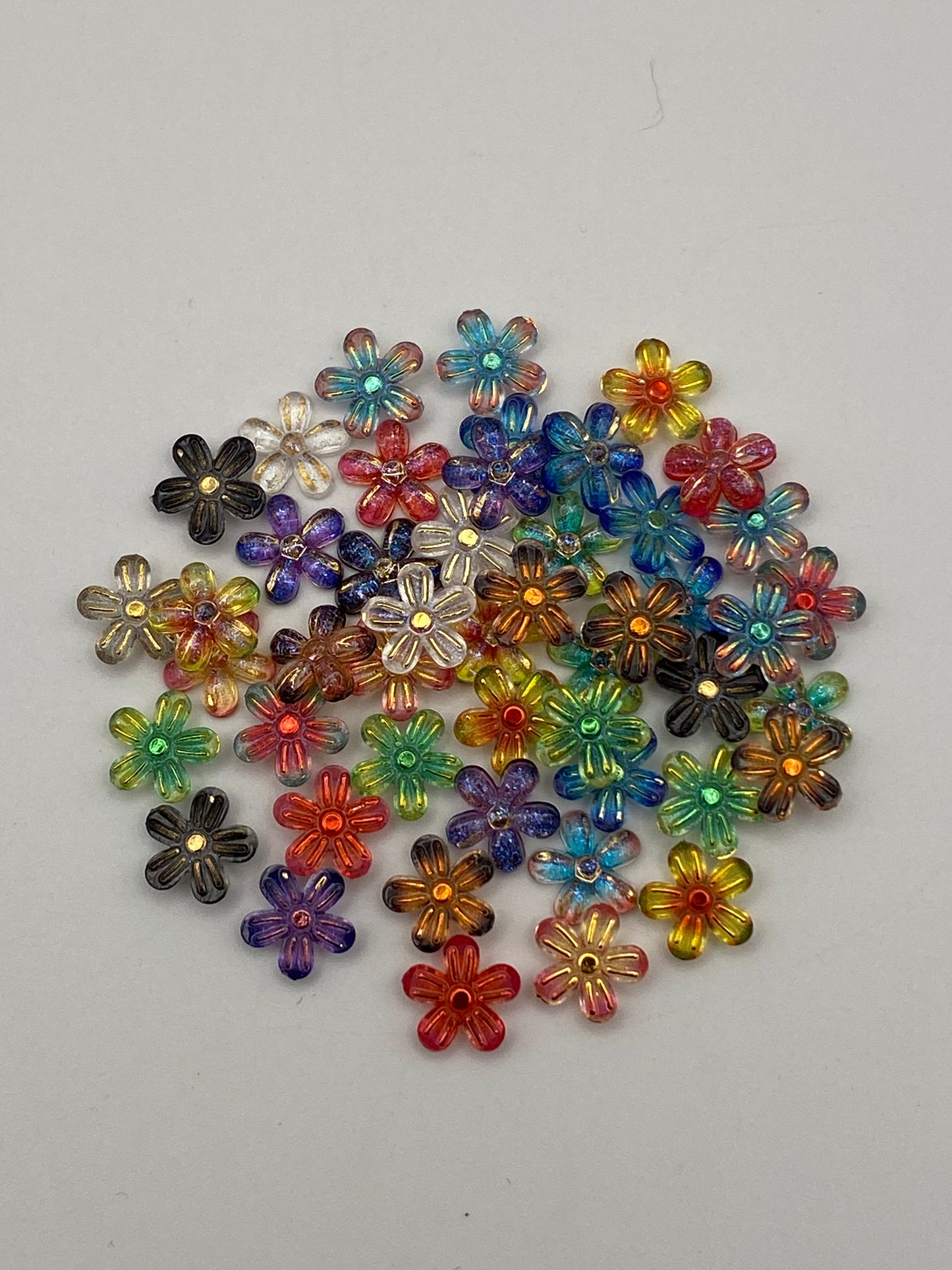 Acrylic Flower Nail Charms- In Various Styles