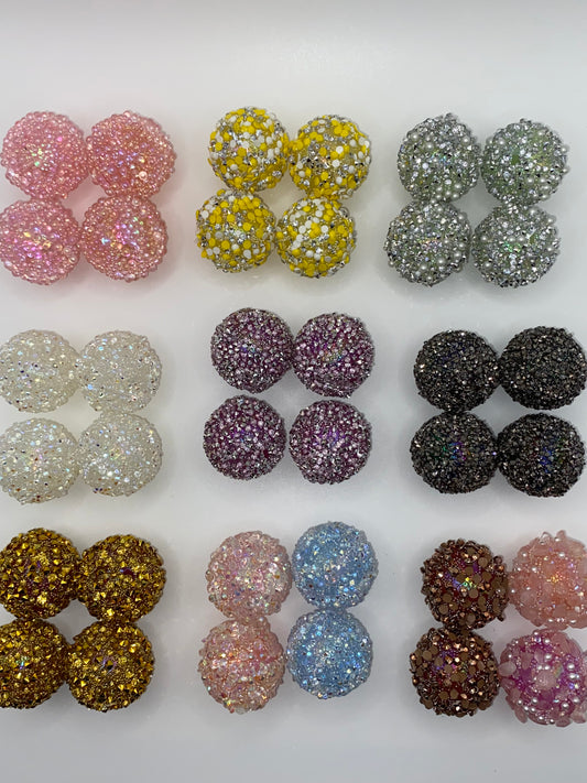 25mm Glitter Beads (1Pc)