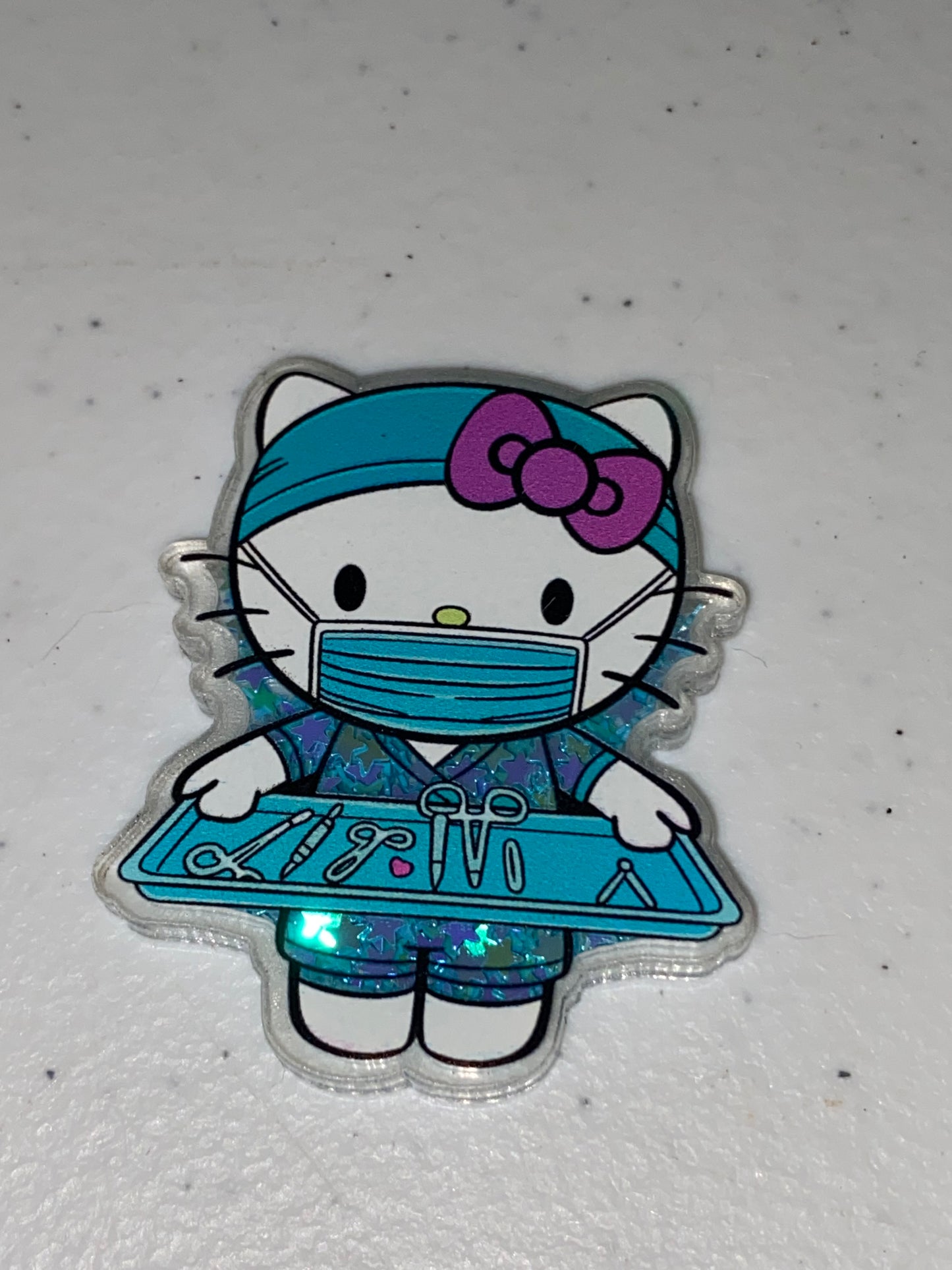 Two Sided Shaker Acrylic Charms- 1Pc