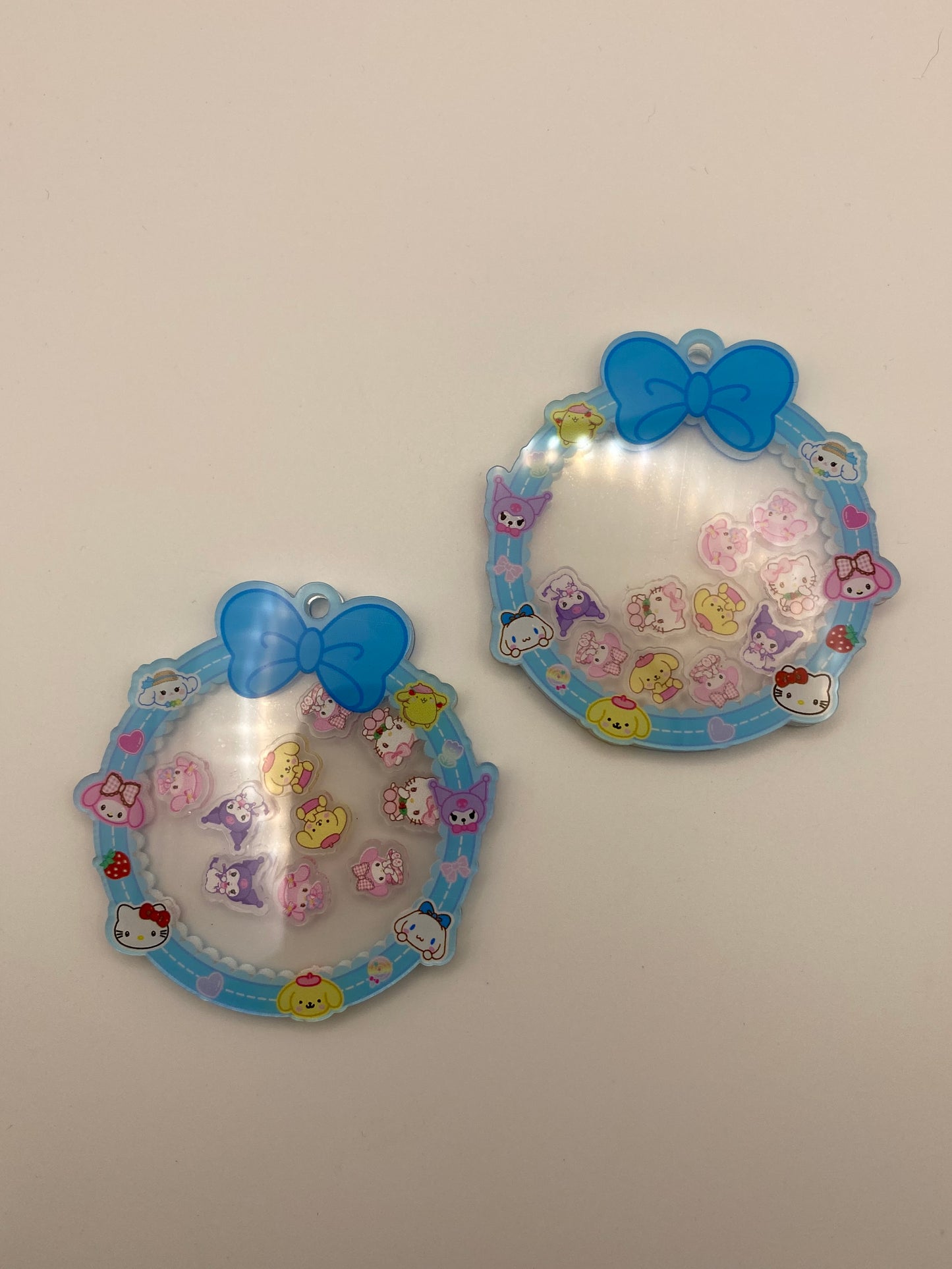 Two Sided Shaker Acrylic Charms- 1Pc
