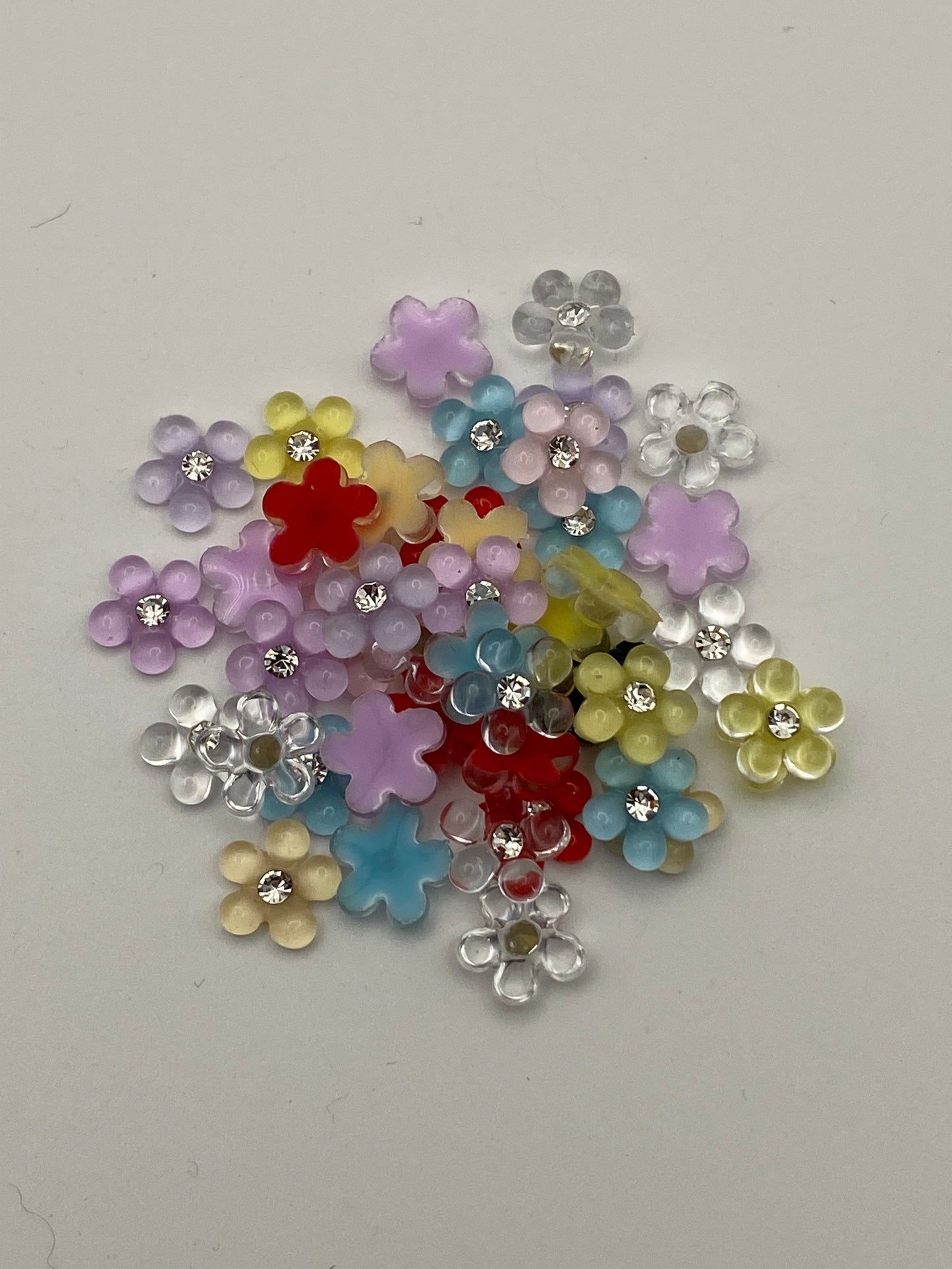 Acrylic Flower Nail Charms- In Various Styles