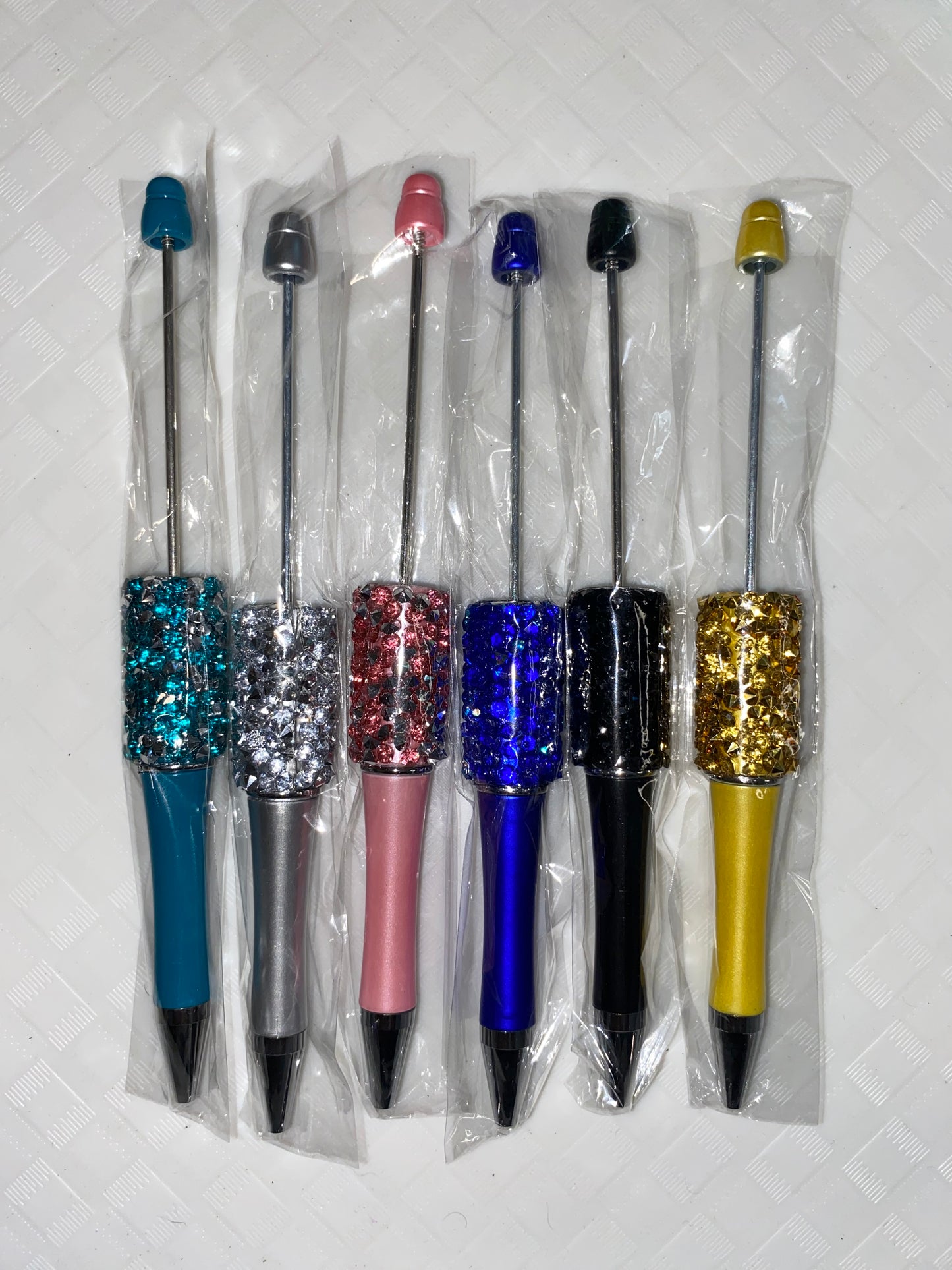 Blinged Out Plastic Beadable Pens In Different Colors And Styles