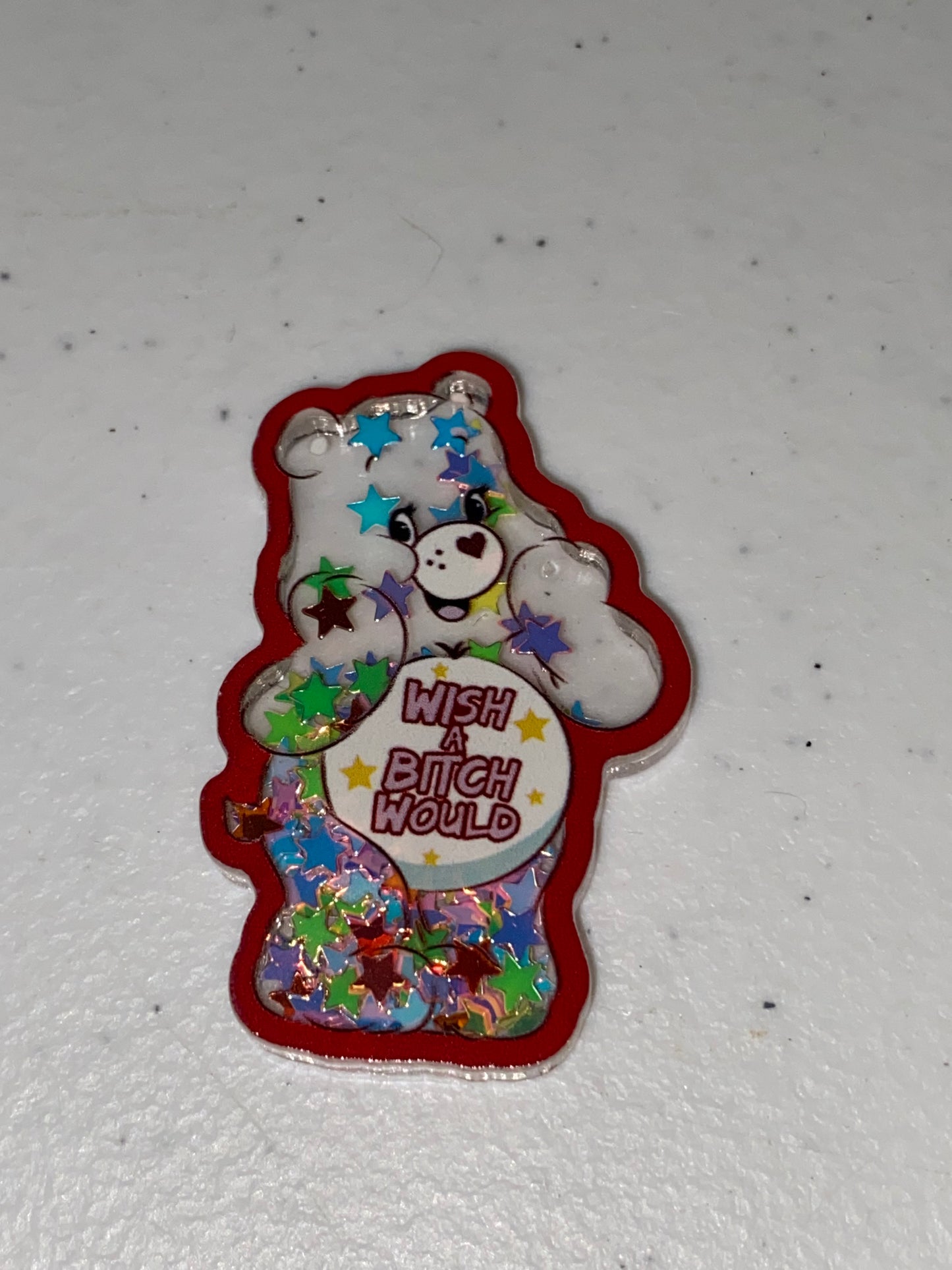 Two Sided Shaker Acrylic Charms- 1Pc