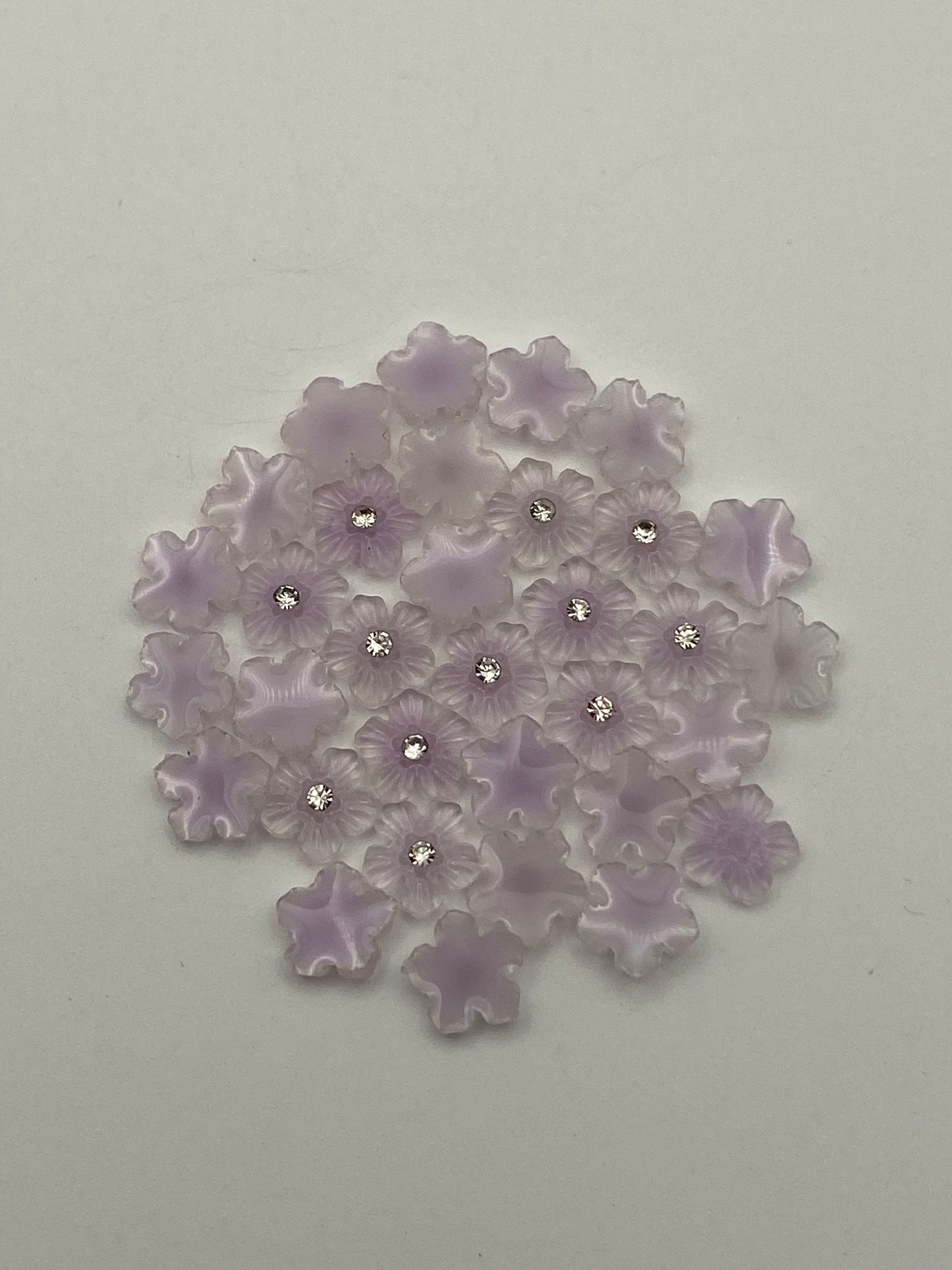 Acrylic Flower Nail Charms- In Various Styles