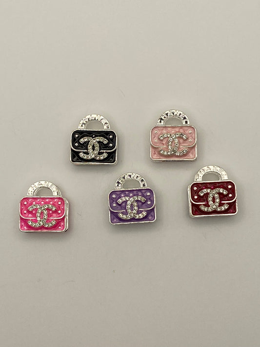 Inspired CC & VL Purse Style Beads-Metal (1Pc) Random Color