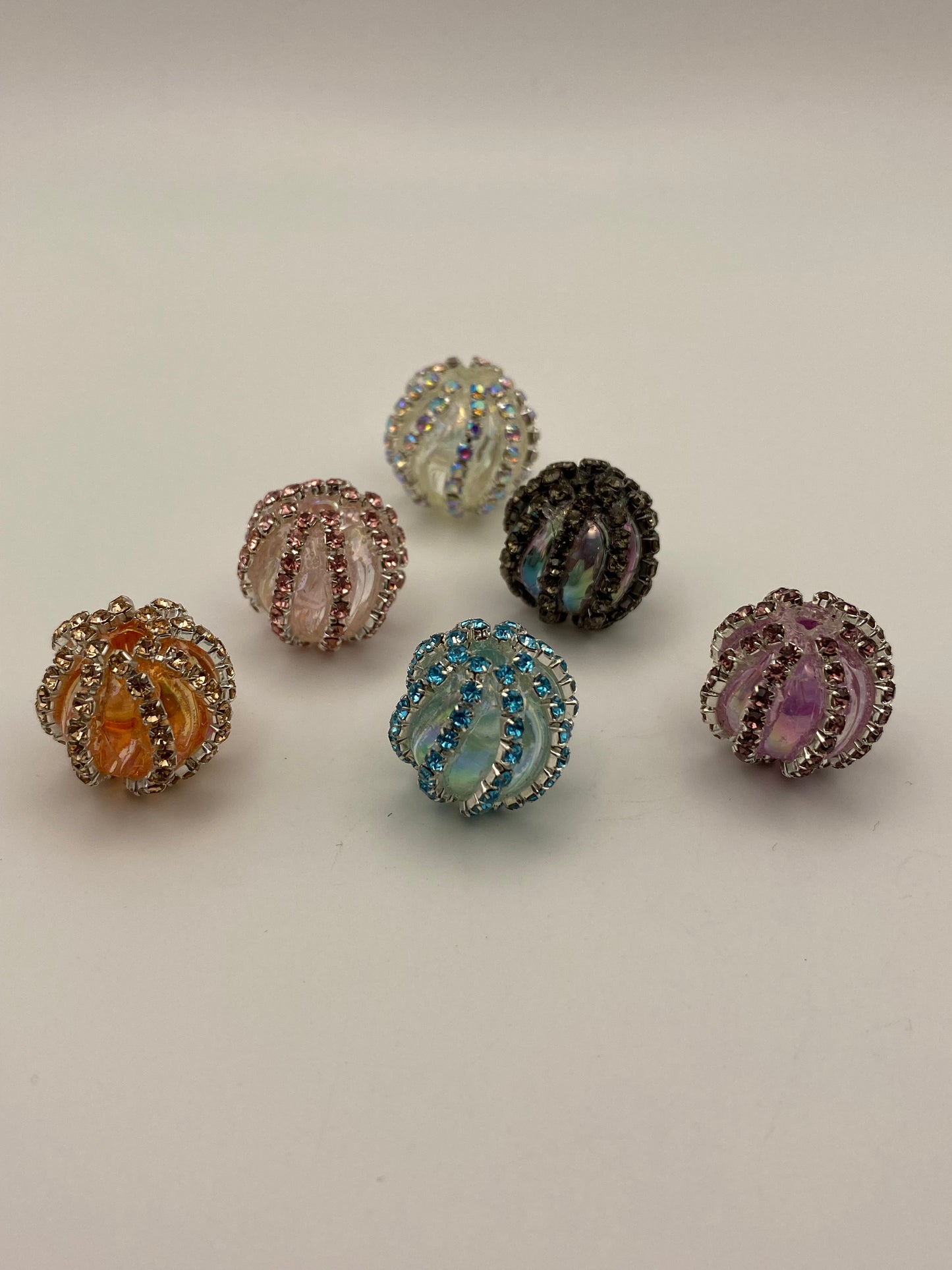 Fancy Rhinestone Beads W/Accents in Mixed Colors & Styles (1Pc)