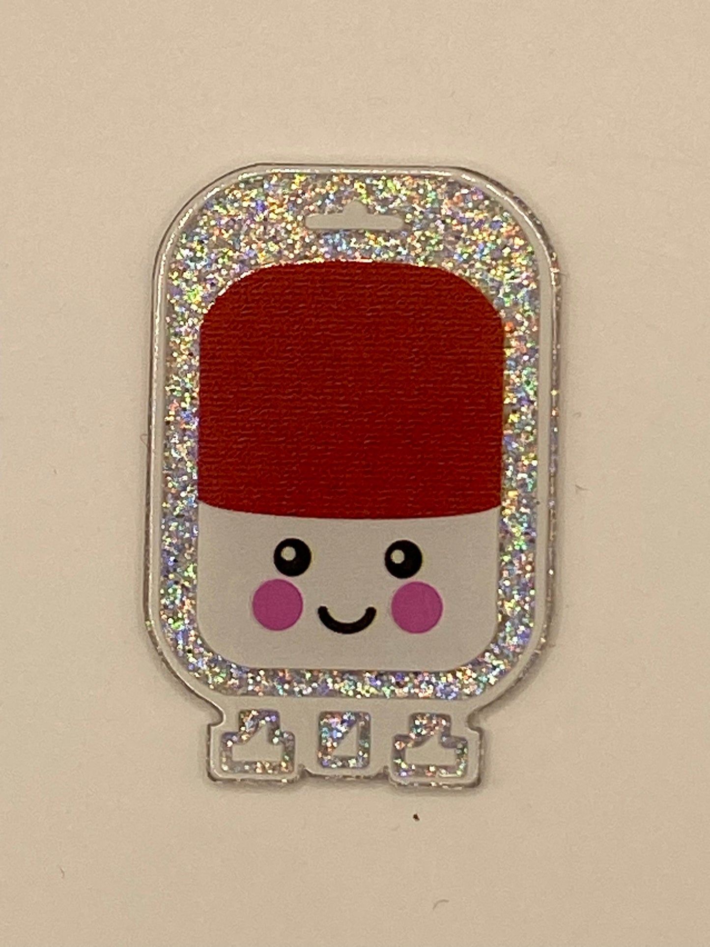 New One Sided Glitter Acrylics In Various Styles- (1Pc)