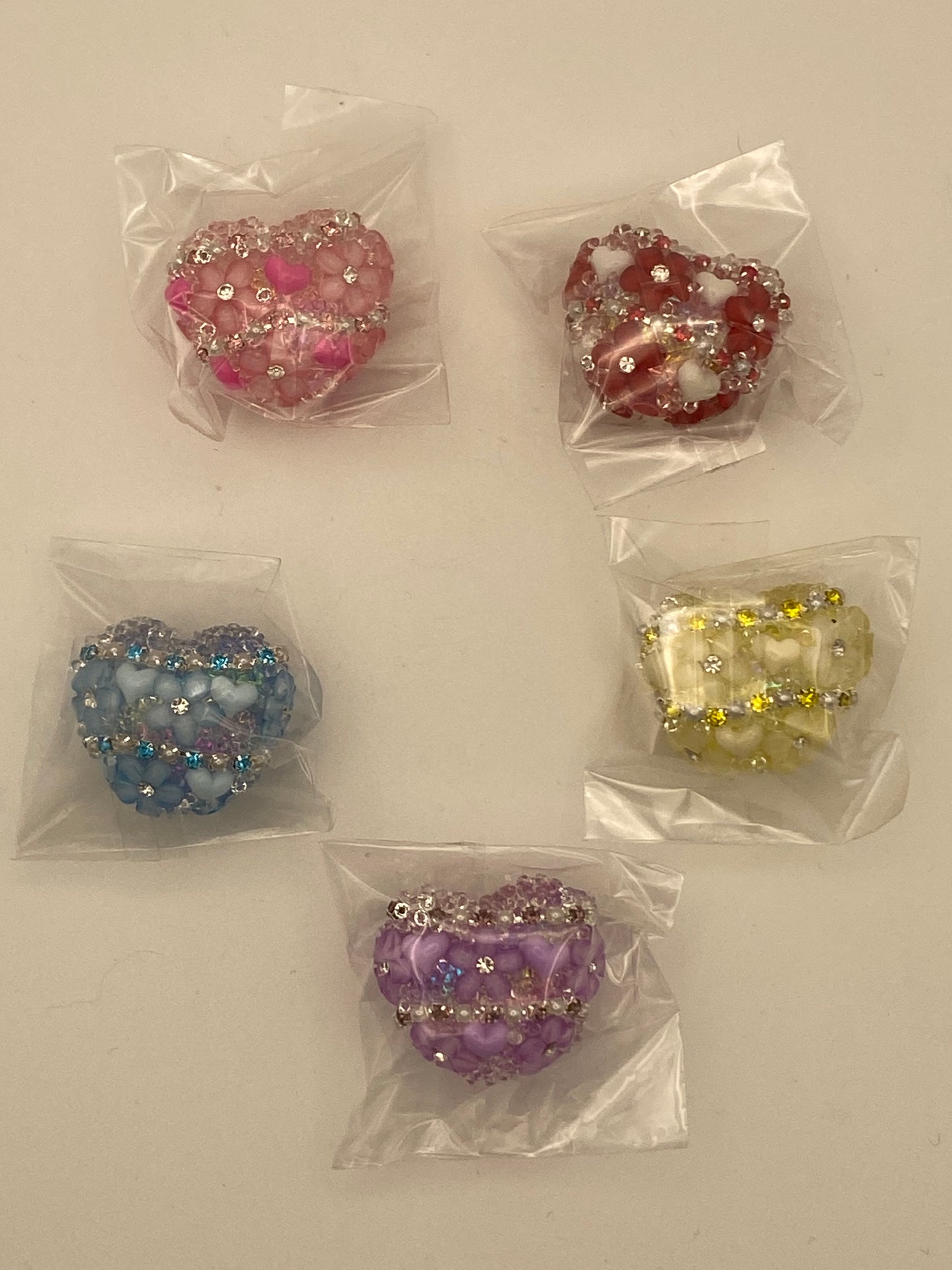 Fancy Beads W/Rhinestones & Flowers (1Pc)