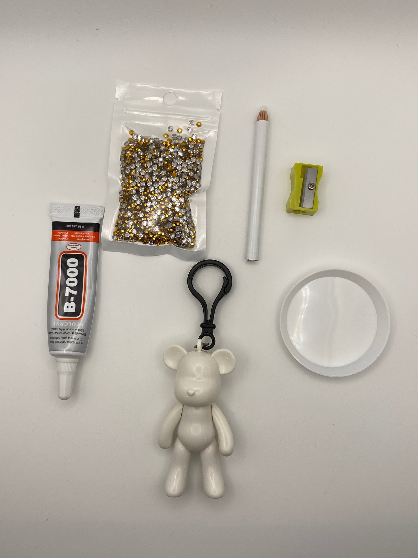 Blank Bear Keychains W/Optional Rhinestone Kit