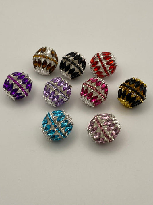 Fancy Rhinestone Beads W/Accents in Mixed Colors & Styles (1Pc)