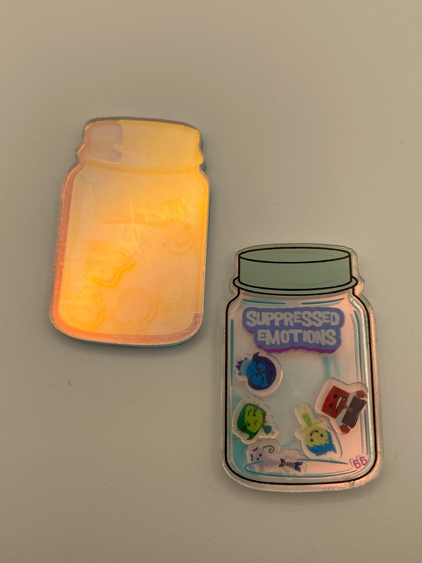 Two Sided Shaker Acrylic Charms- 1Pc