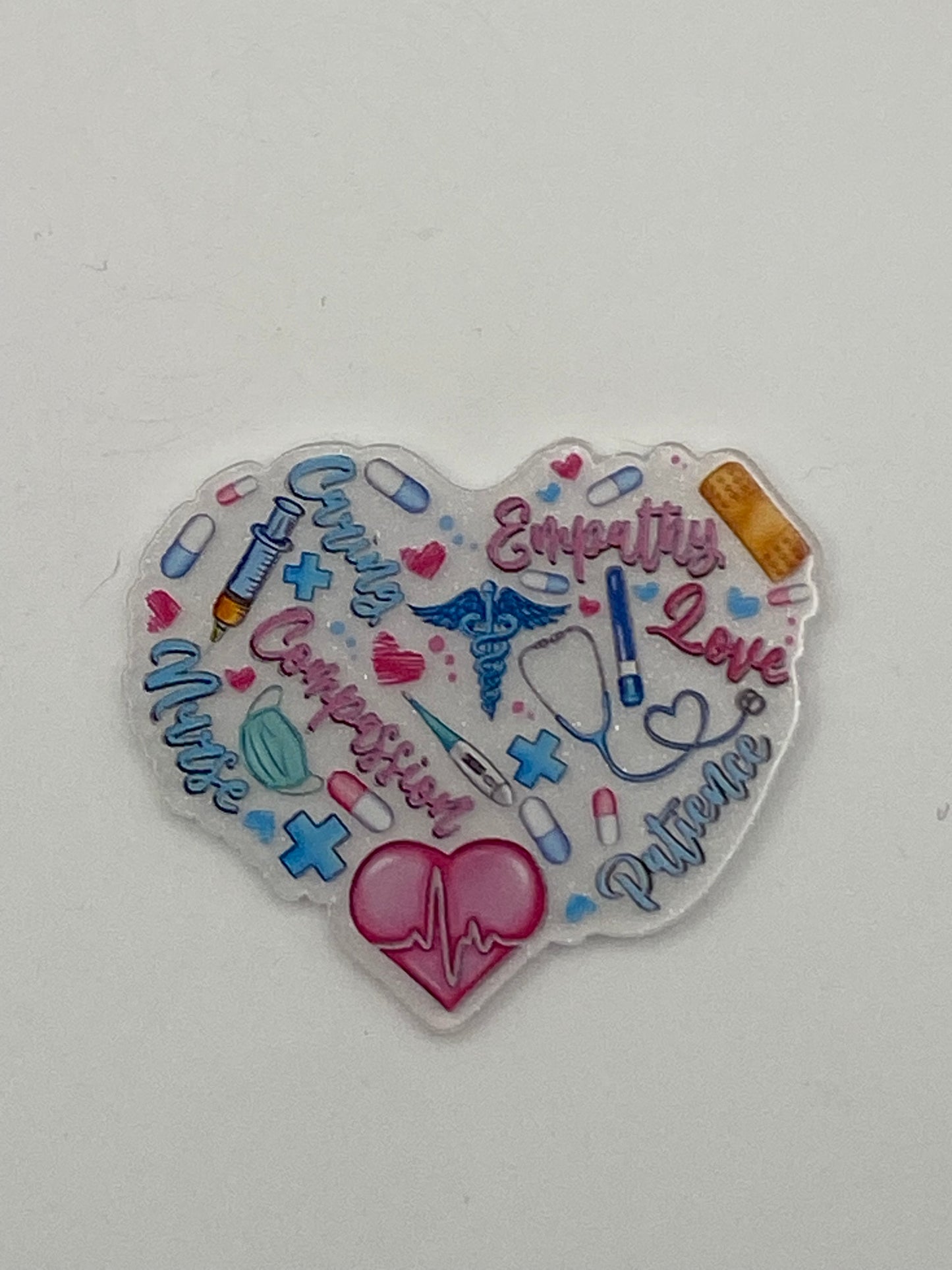 New One Sided Glitter Acrylics In Various Styles- (1Pc)