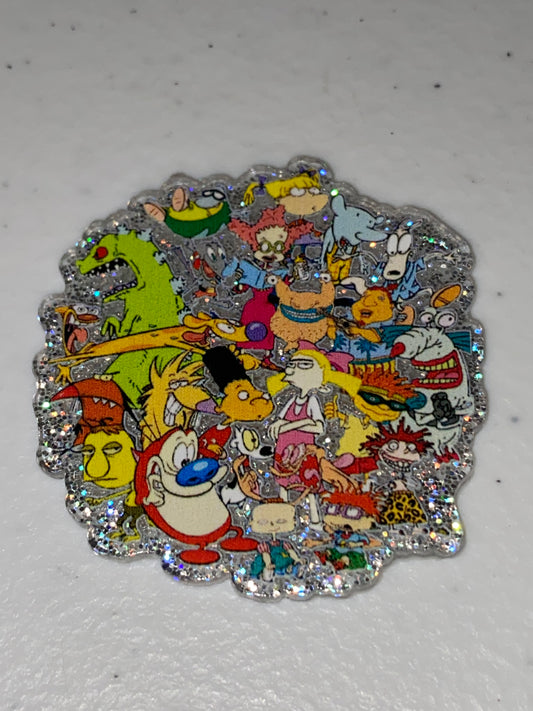 One Sided Character Glitter Acrylics- 1Pc