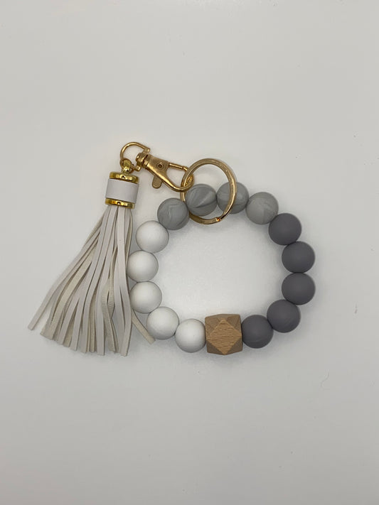 Pre-made Silicone Wristlet W/Tassel