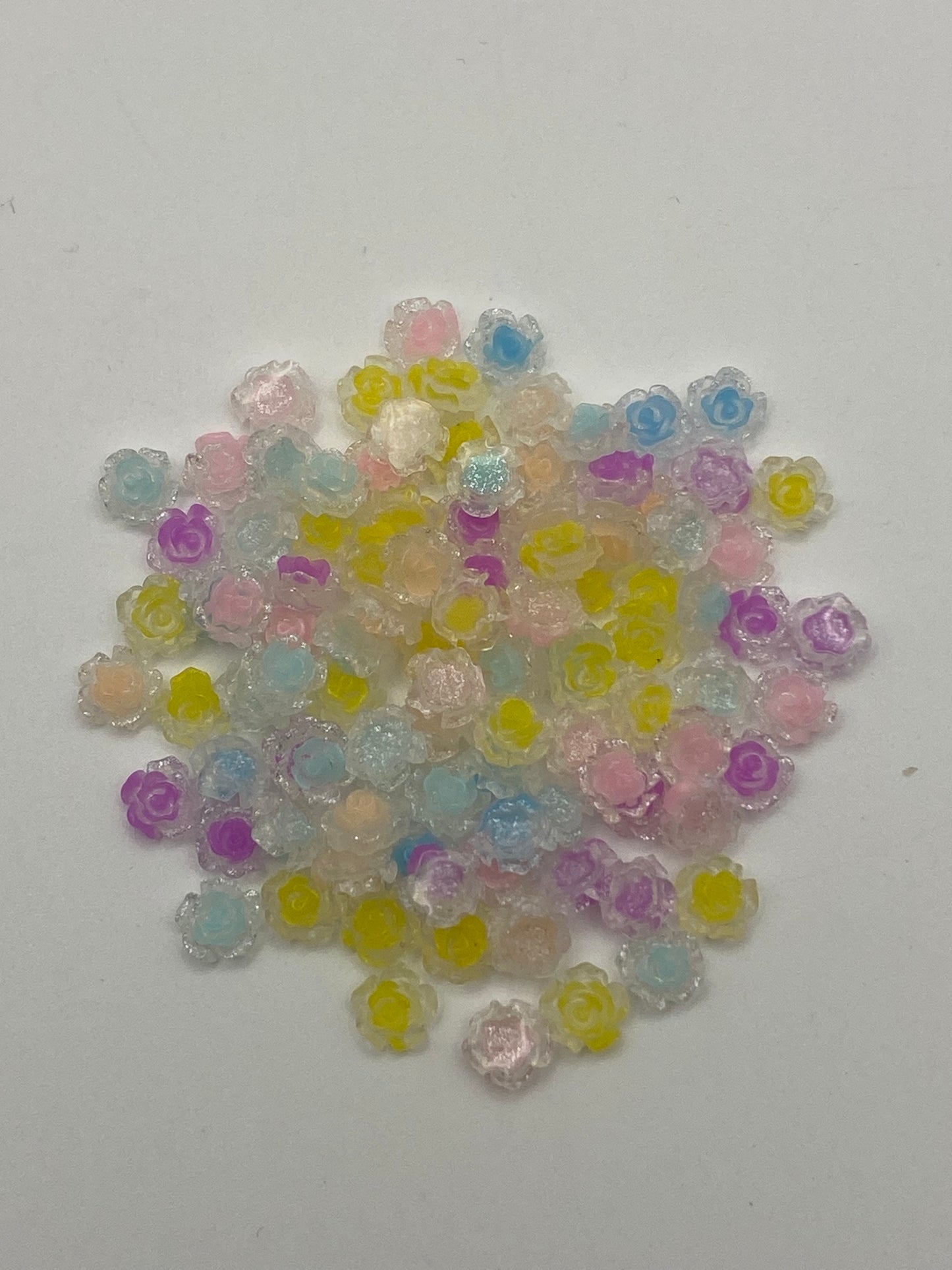 Acrylic Flower Nail Charms- In Various Styles