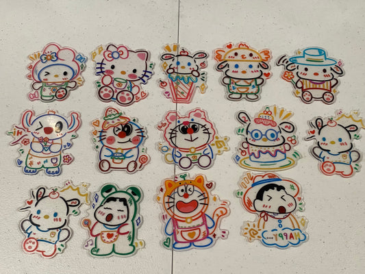 Double Sided Acrylics In Various Sizes & Themes