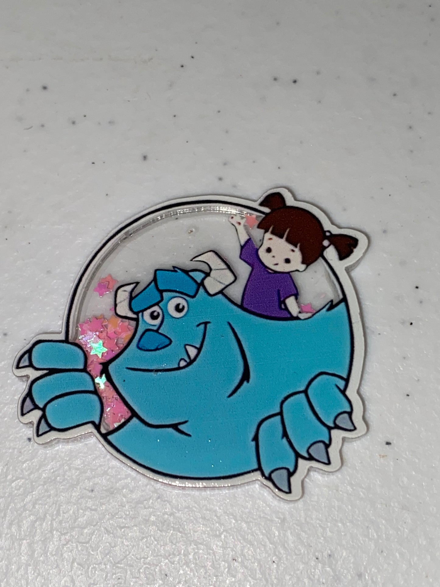 Two Sided Shaker Acrylic Charms- 1Pc
