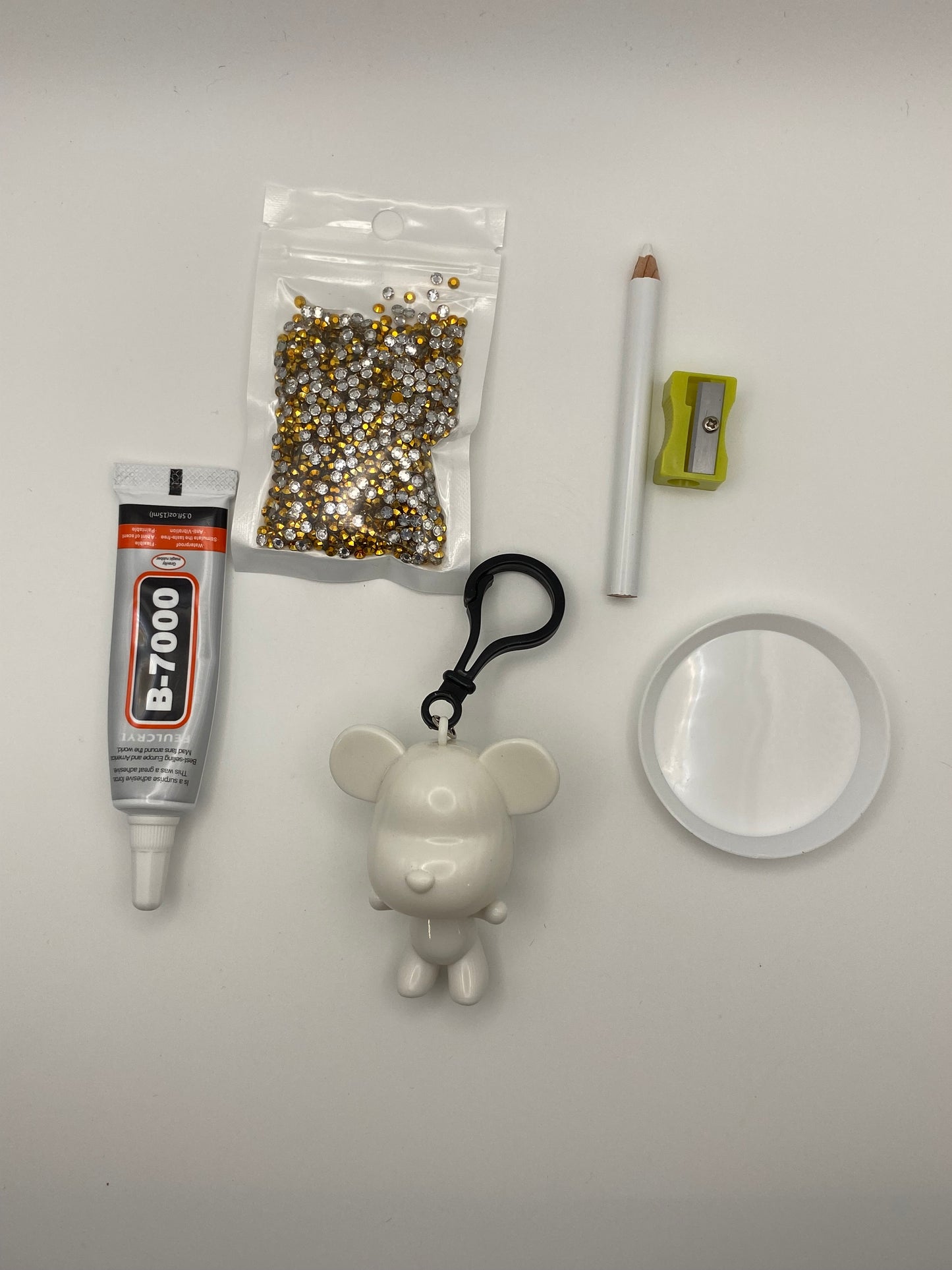 Blank Bear Keychains W/Optional Rhinestone Kit