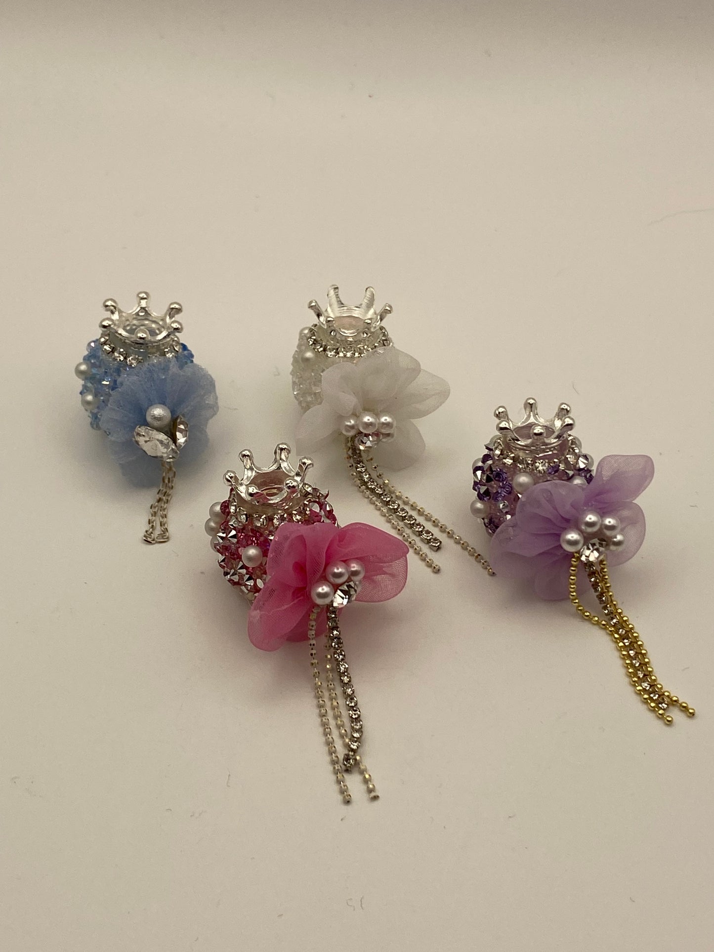Fancy Beads W/Rhinestones & Flowers (1Pc)