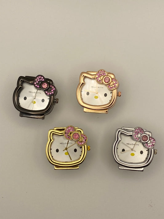 Kitty Face Watch Beads- Real Working Watch- 1Pc