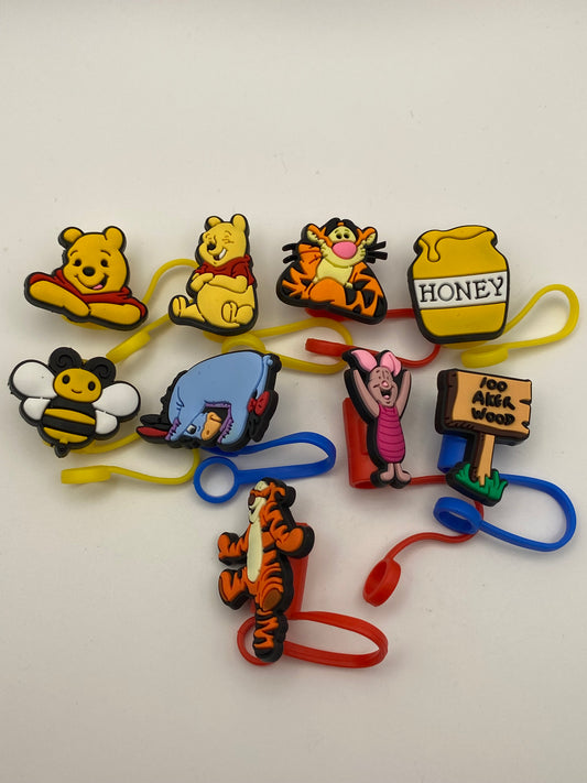 Mixed Silicone Straw Toppers Random- (1Pc)