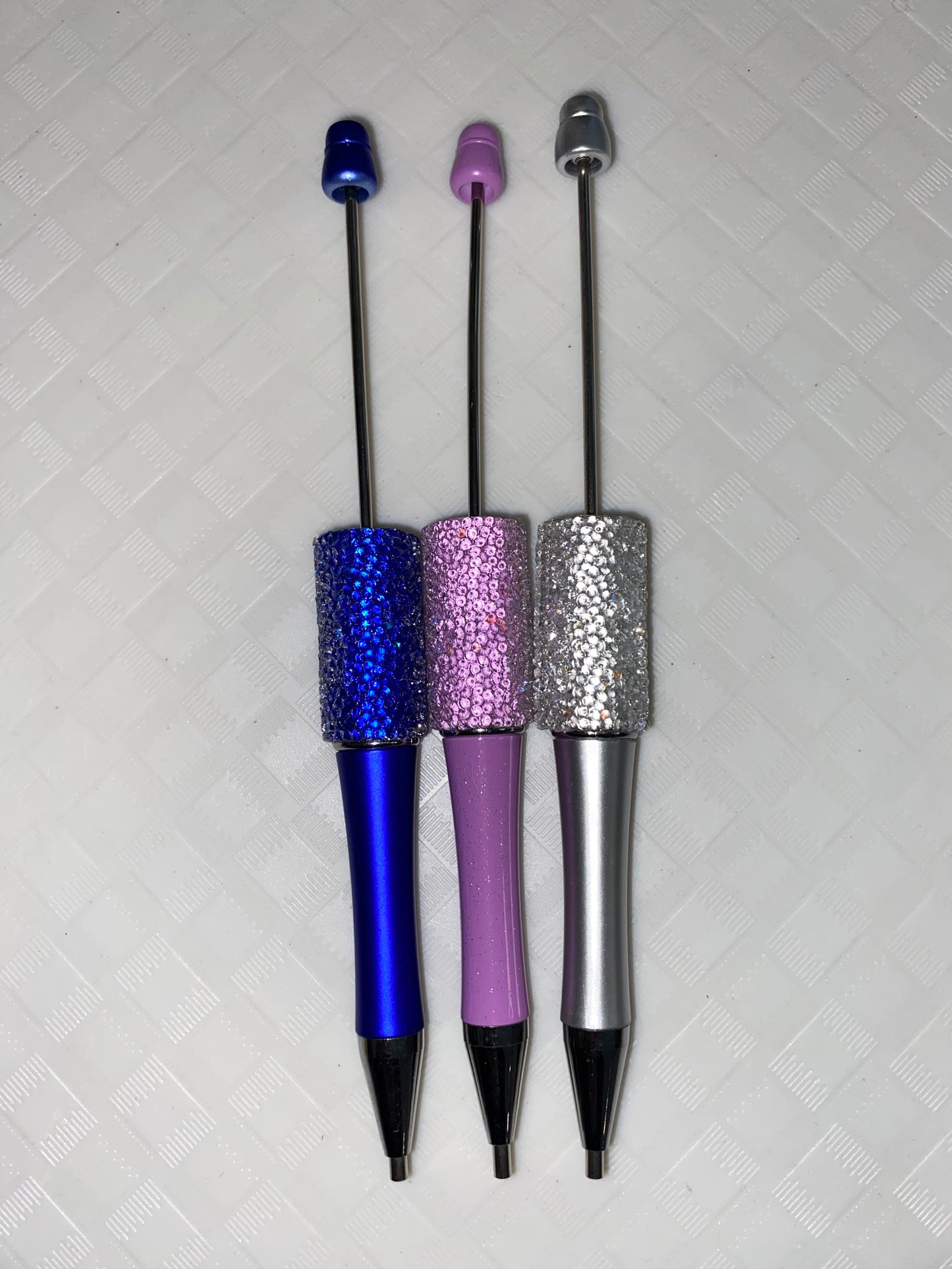 Blinged Out Plastic Beadable Pens In Different Colors And Styles