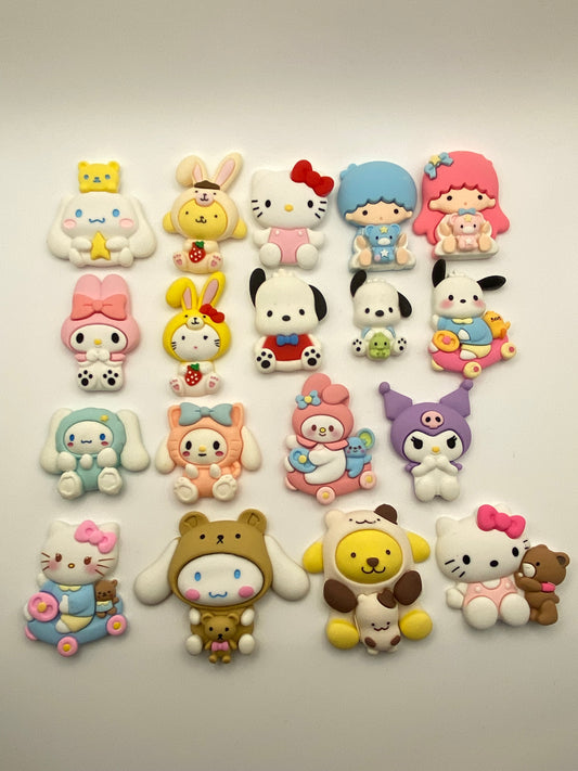 Large Kitty & Friends Flat Back Resin Charms-Only 1Pc Each Style