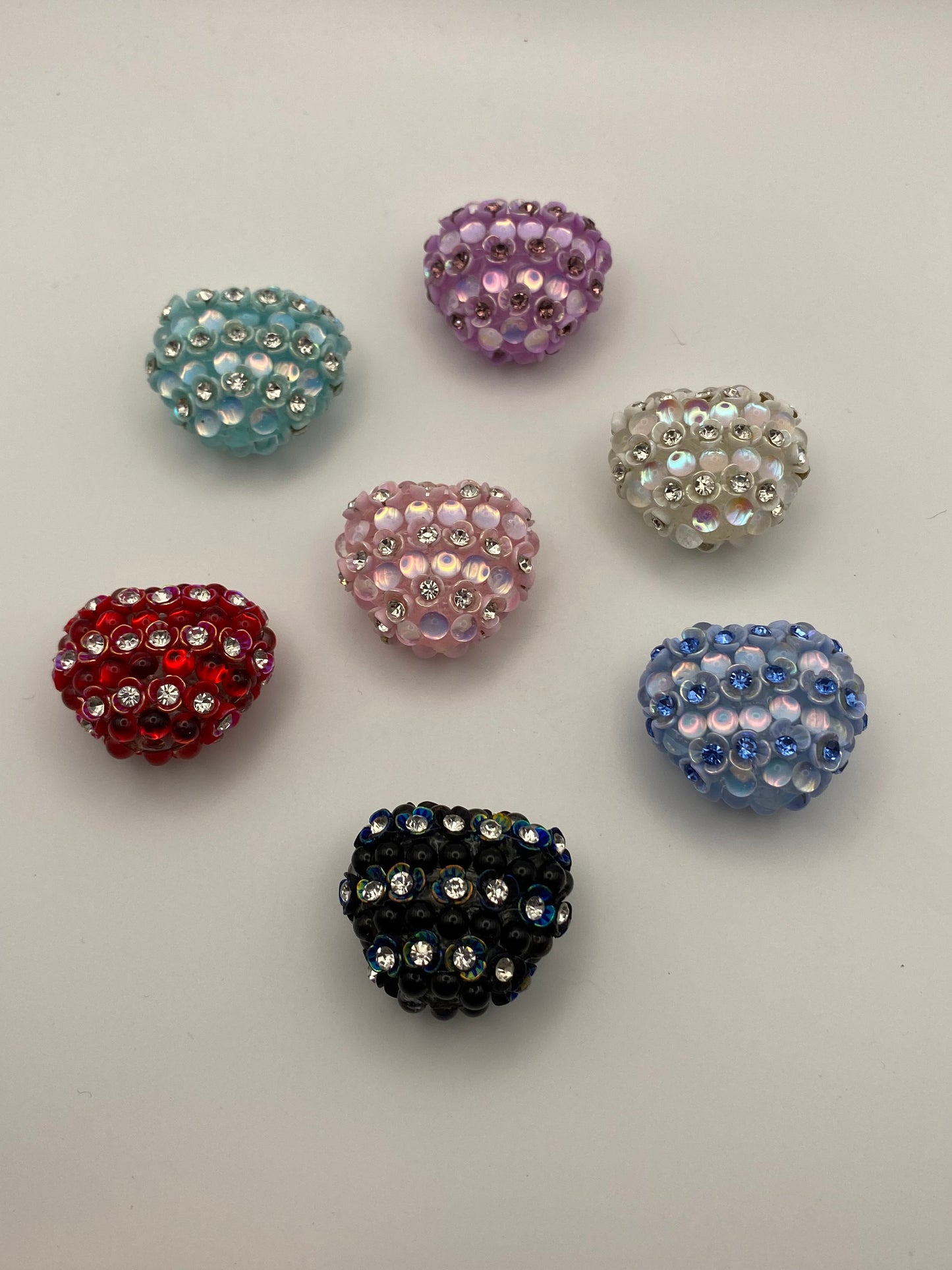 Fancy Beads W/Rhinestones & Flowers (1Pc)
