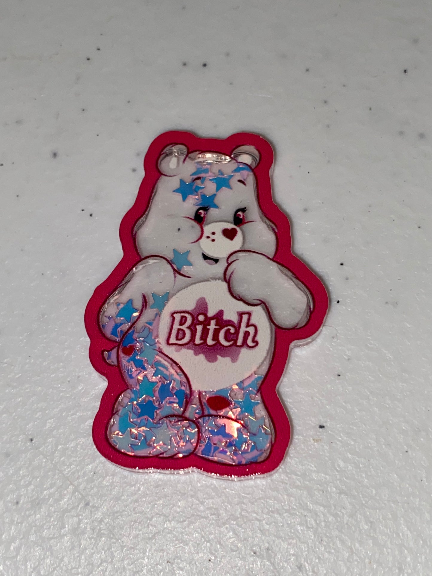 Two Sided Shaker Acrylic Charms- 1Pc