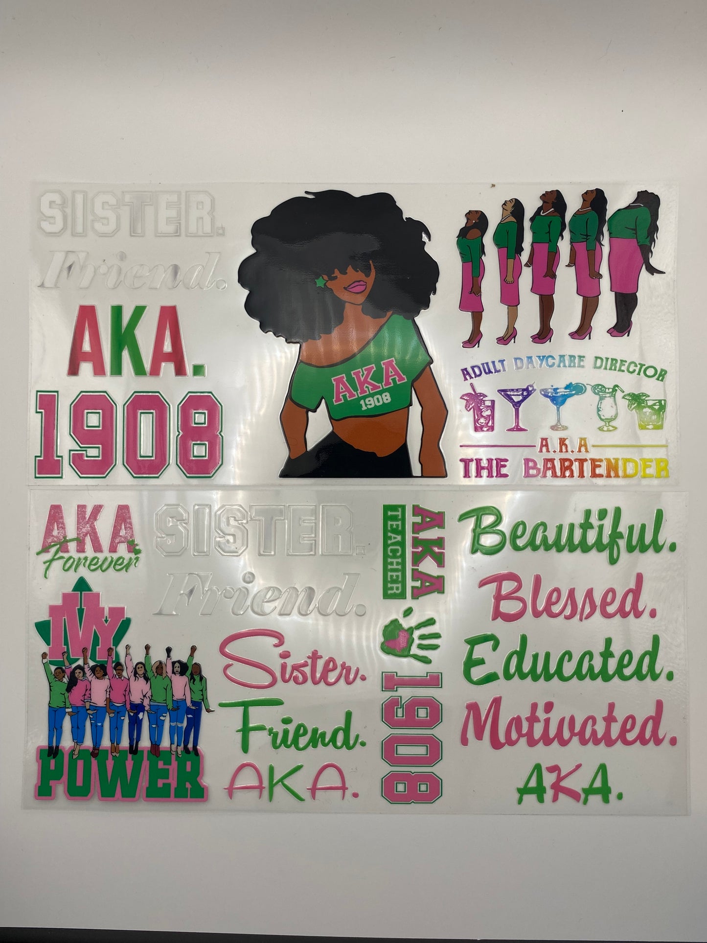 Sorority Sisters Unite- Pen & 16oz Cup Wraps UV DTF