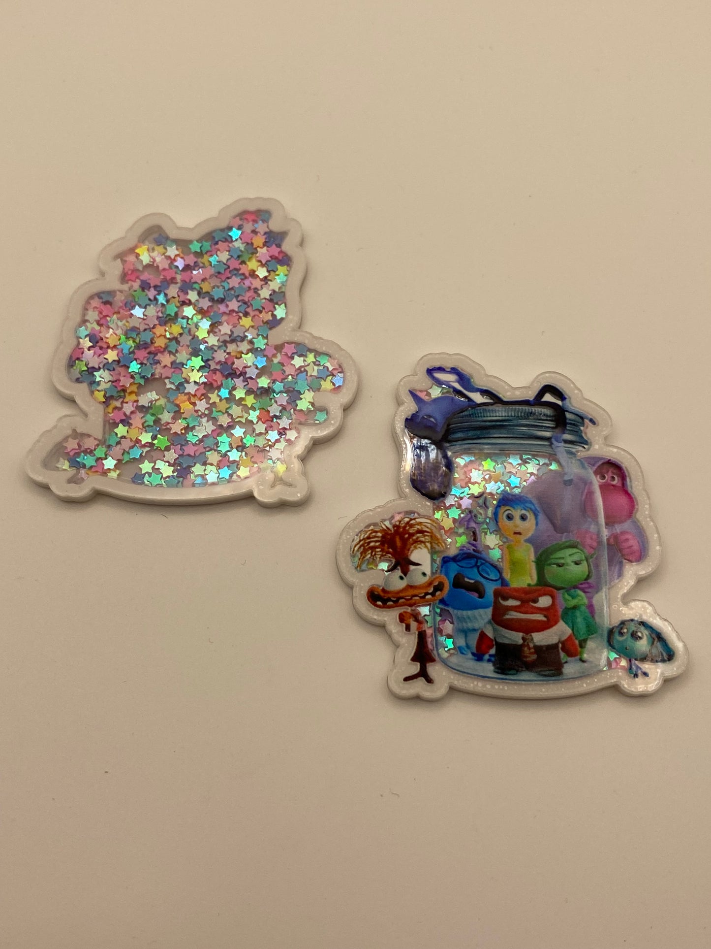 Two Sided Shaker Acrylic Charms- 1Pc