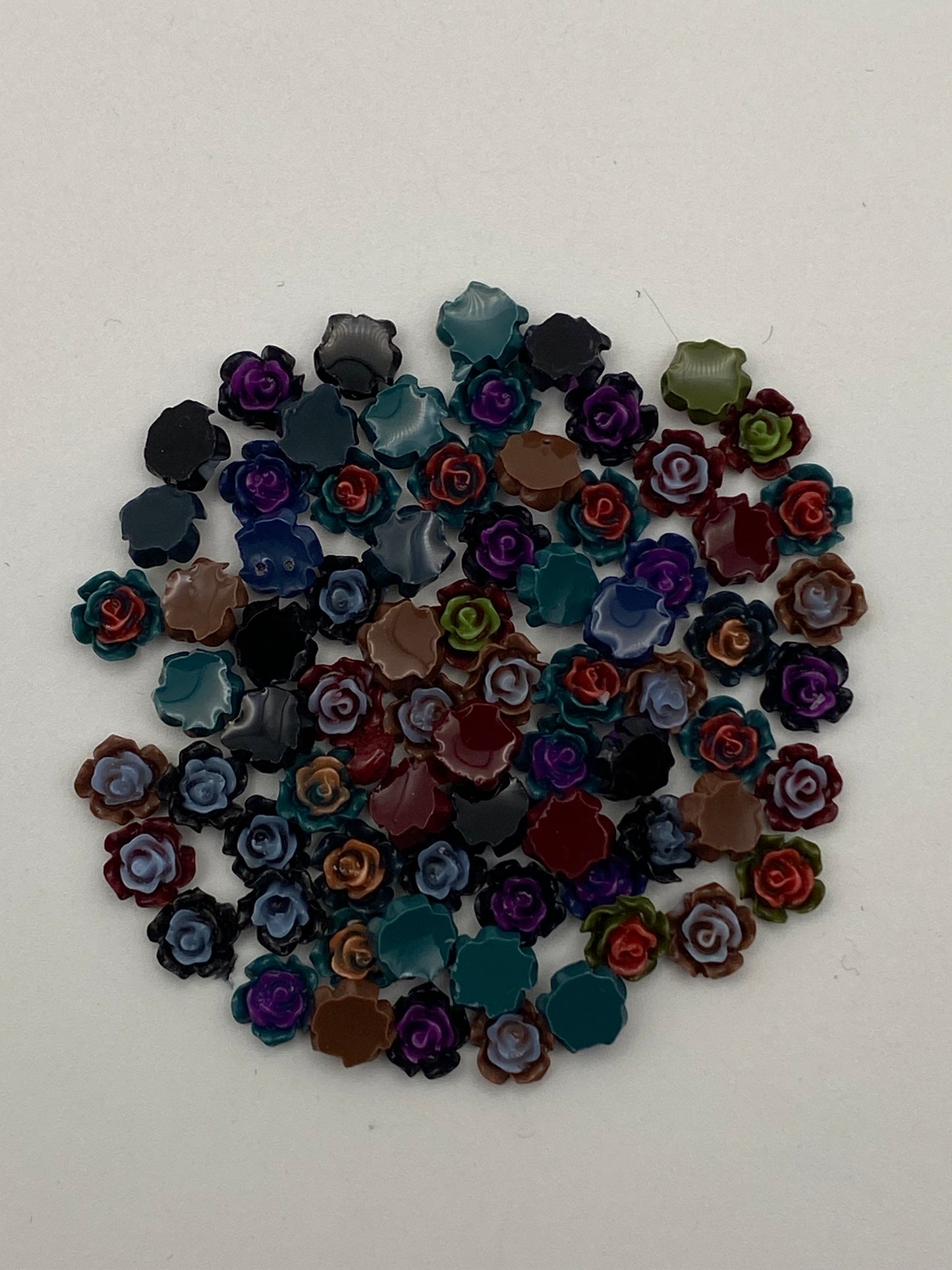 Acrylic Flower Nail Charms- In Various Styles