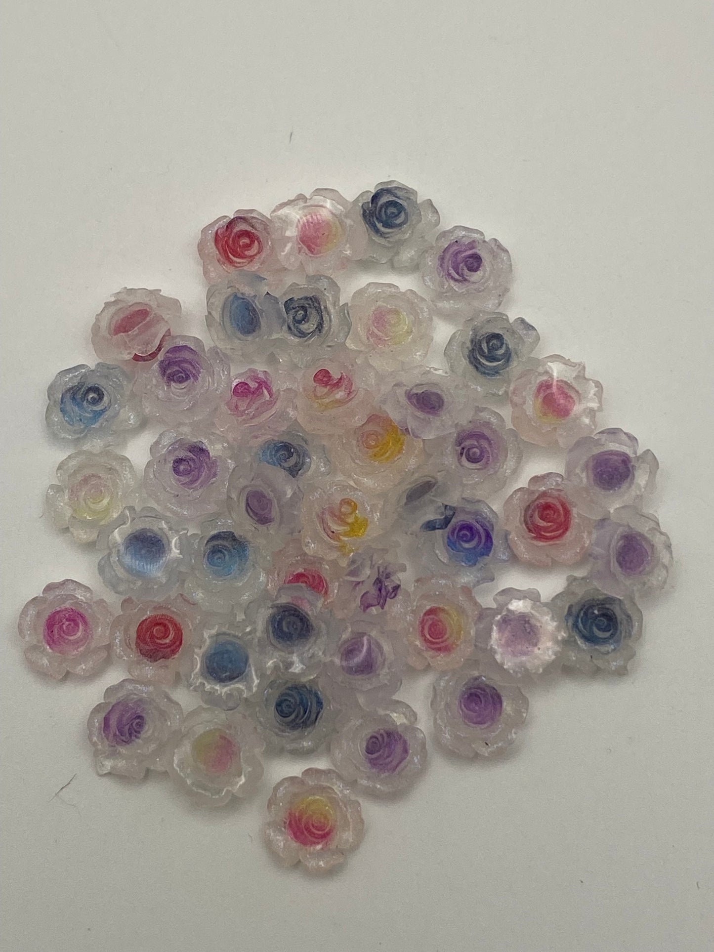 Acrylic Flower Nail Charms- In Various Styles