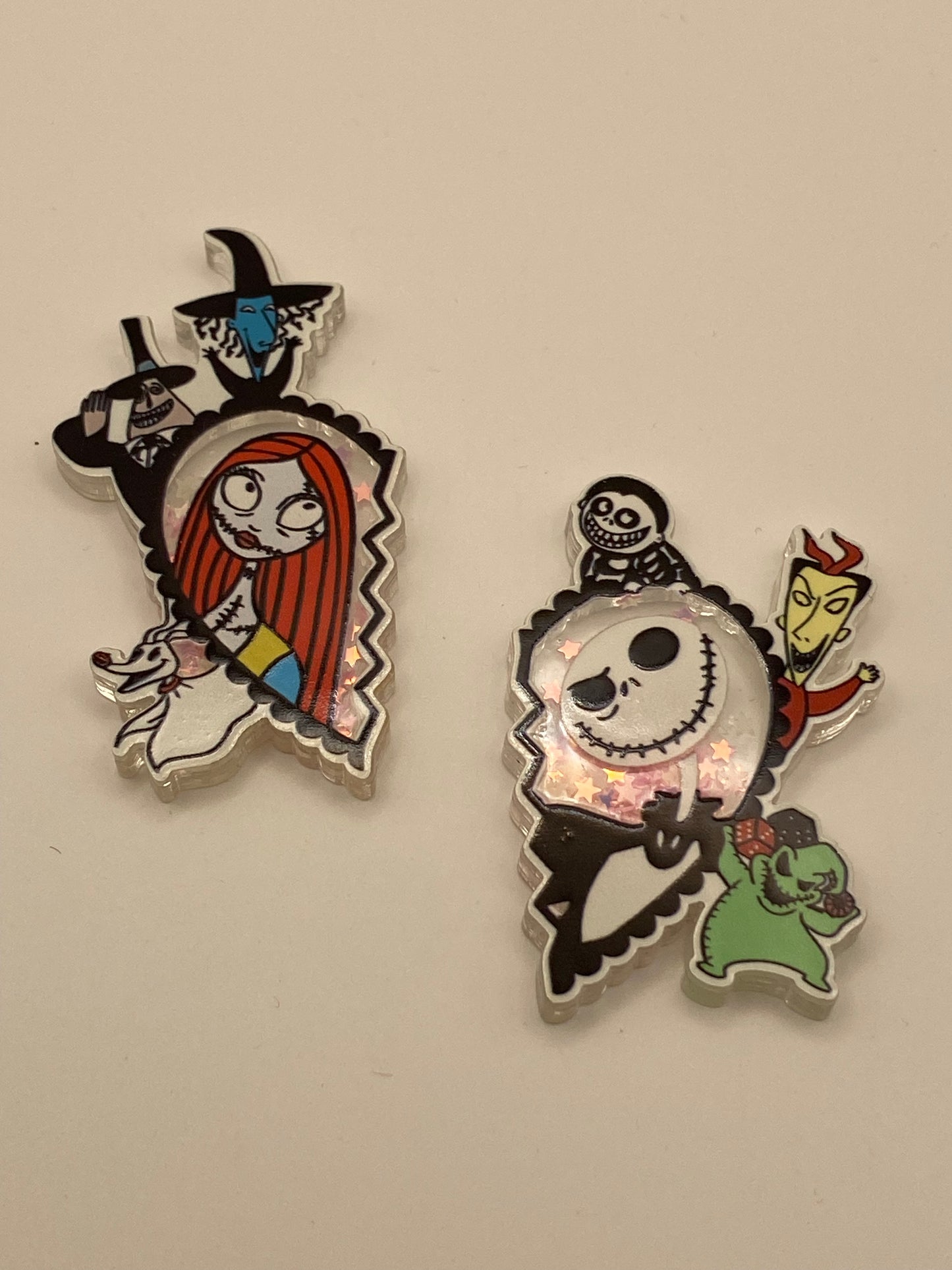 Two Sided Shaker Acrylic Charms- 1Pc